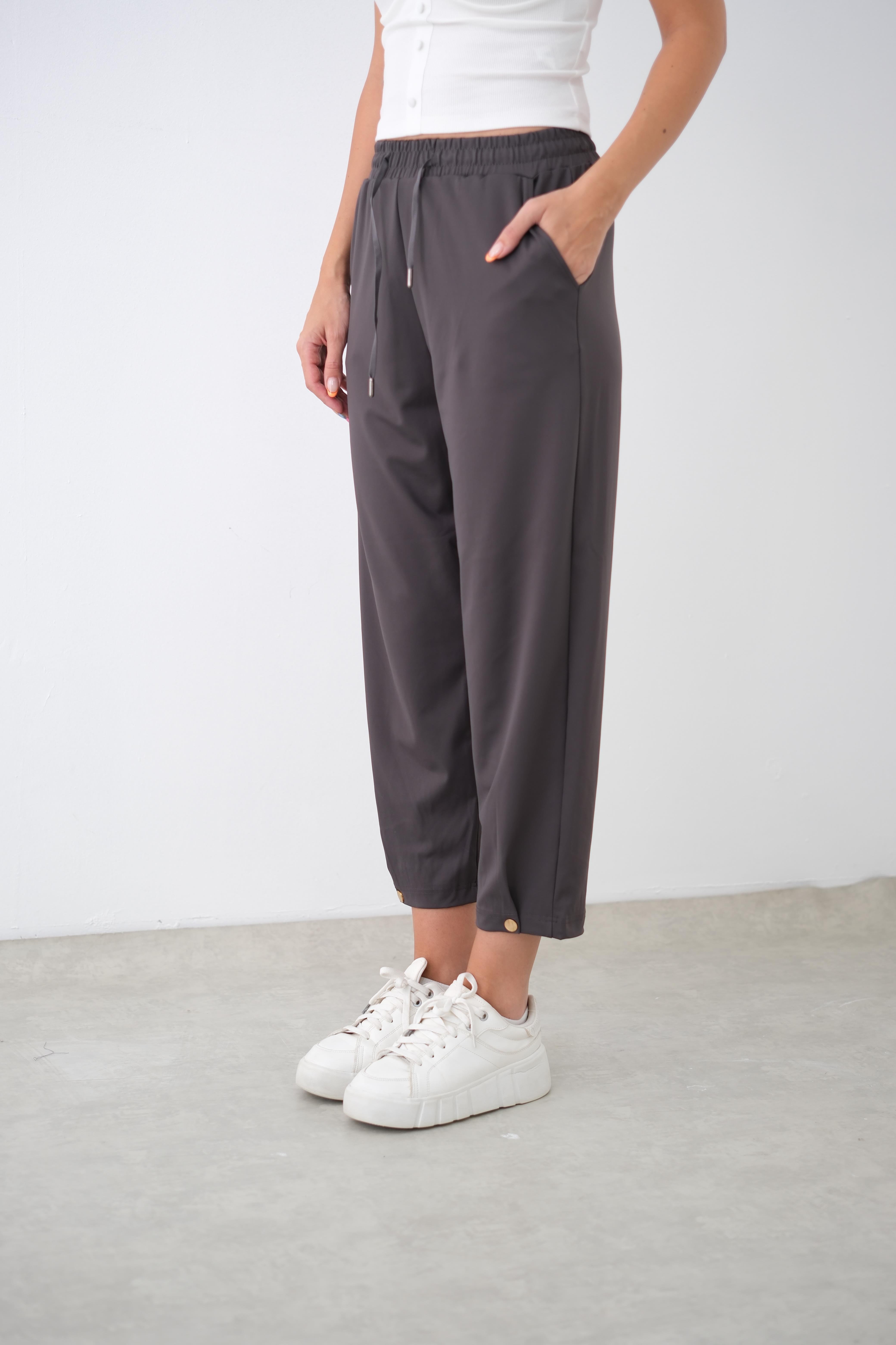 NAYO BEL LASTİKLİ ANTRASİT PANTOLON