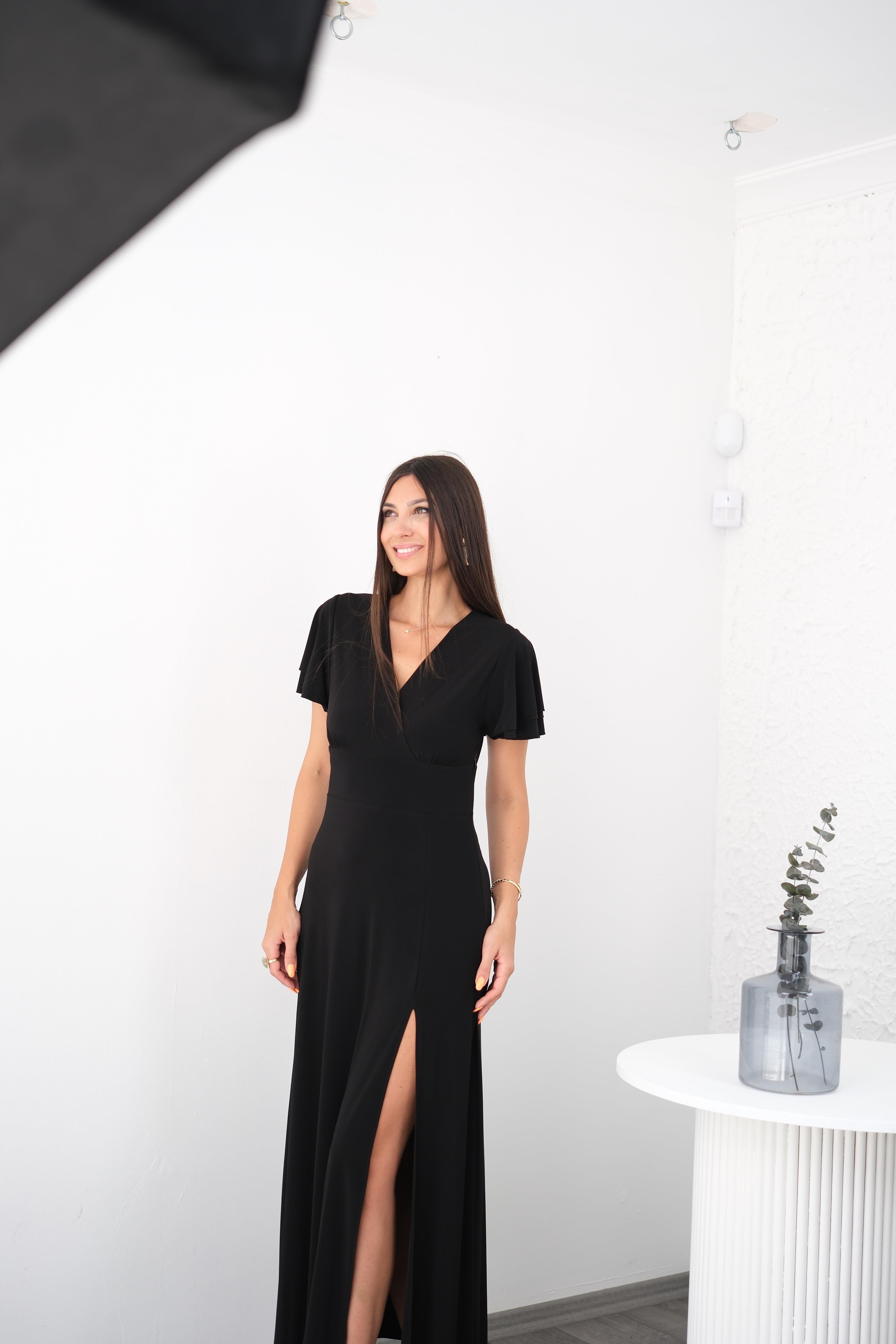 OHLY SİYAH TASARIM ELBİSE