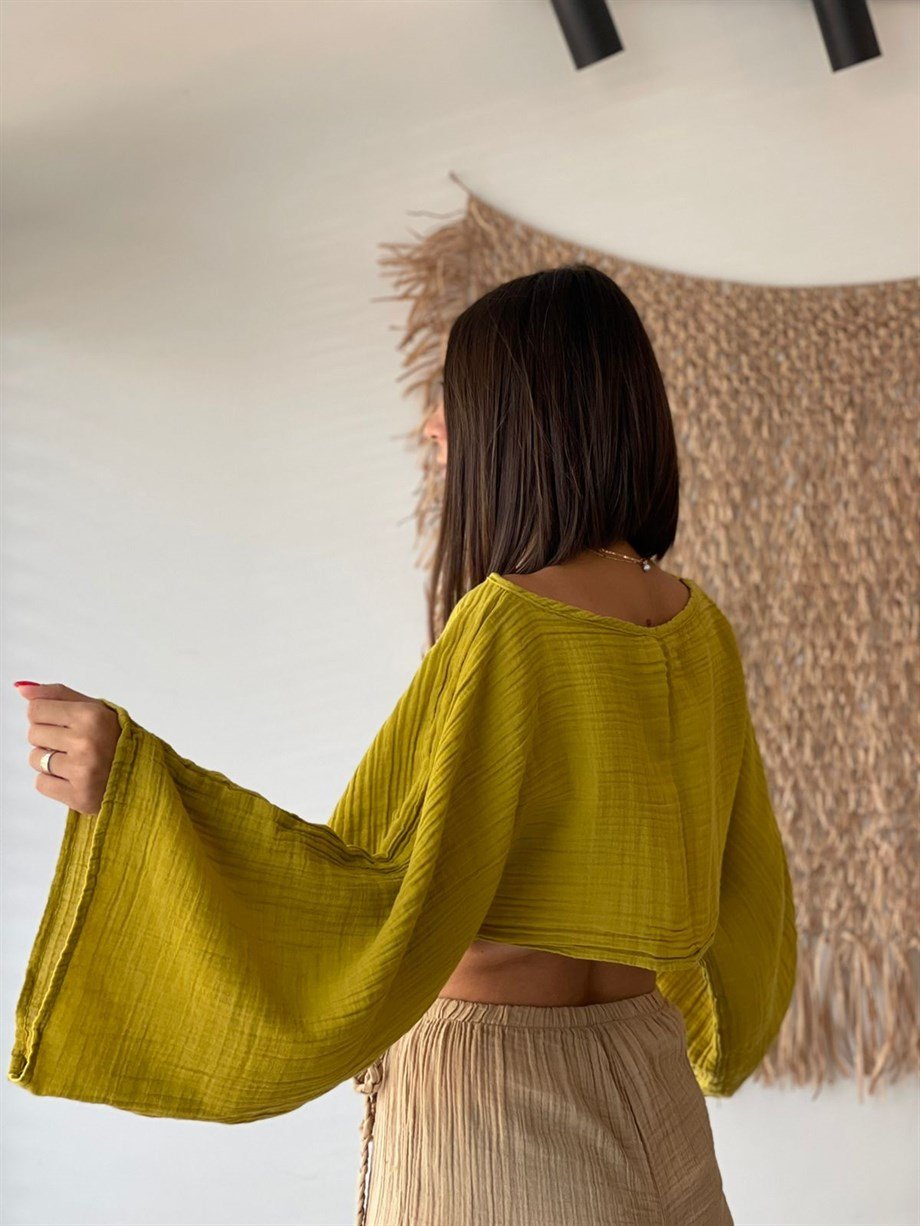 OLİVA LİMON KÜFÜ MÜSLİN TOP