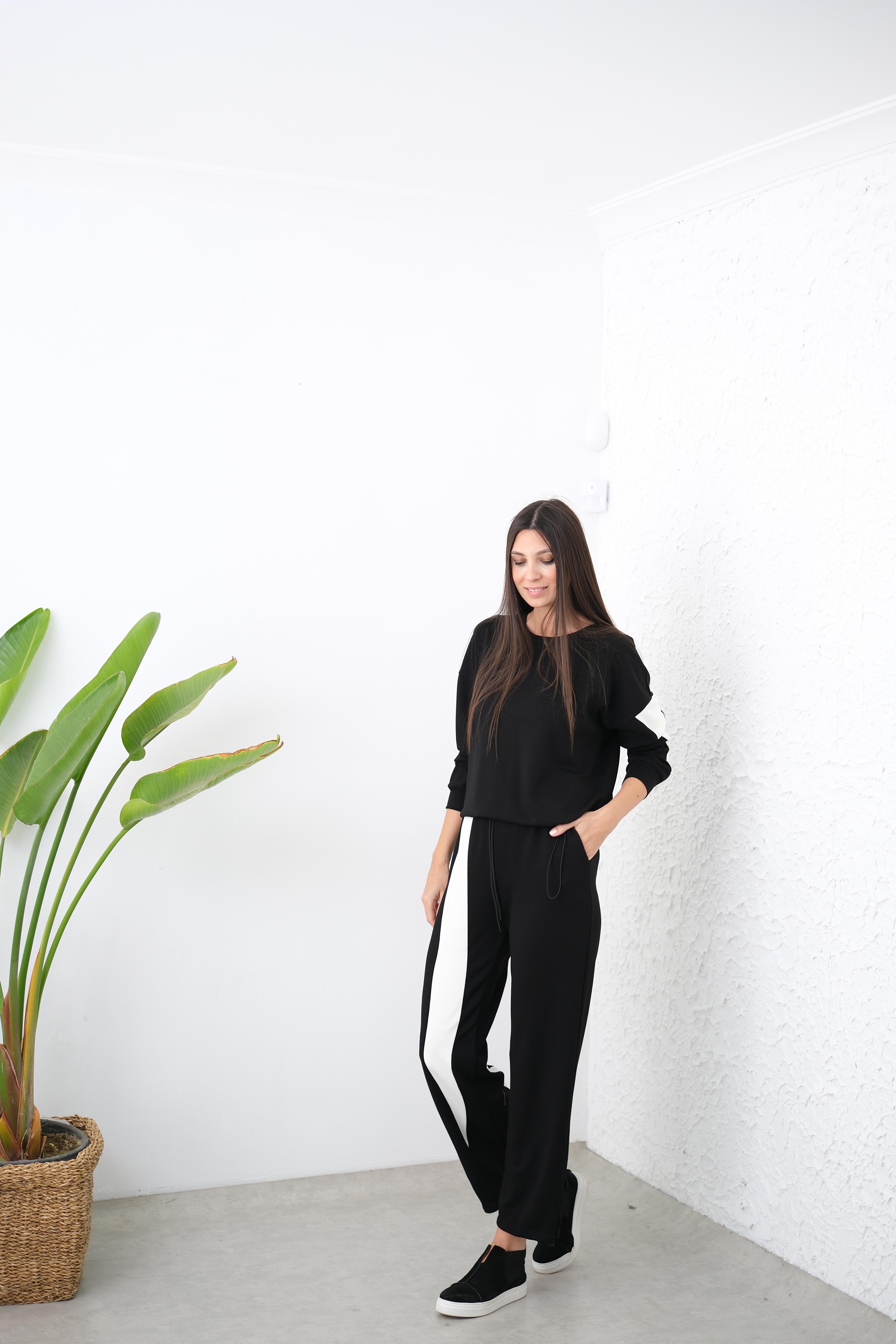 OLTA SİYAH JOGGER PANTOLON