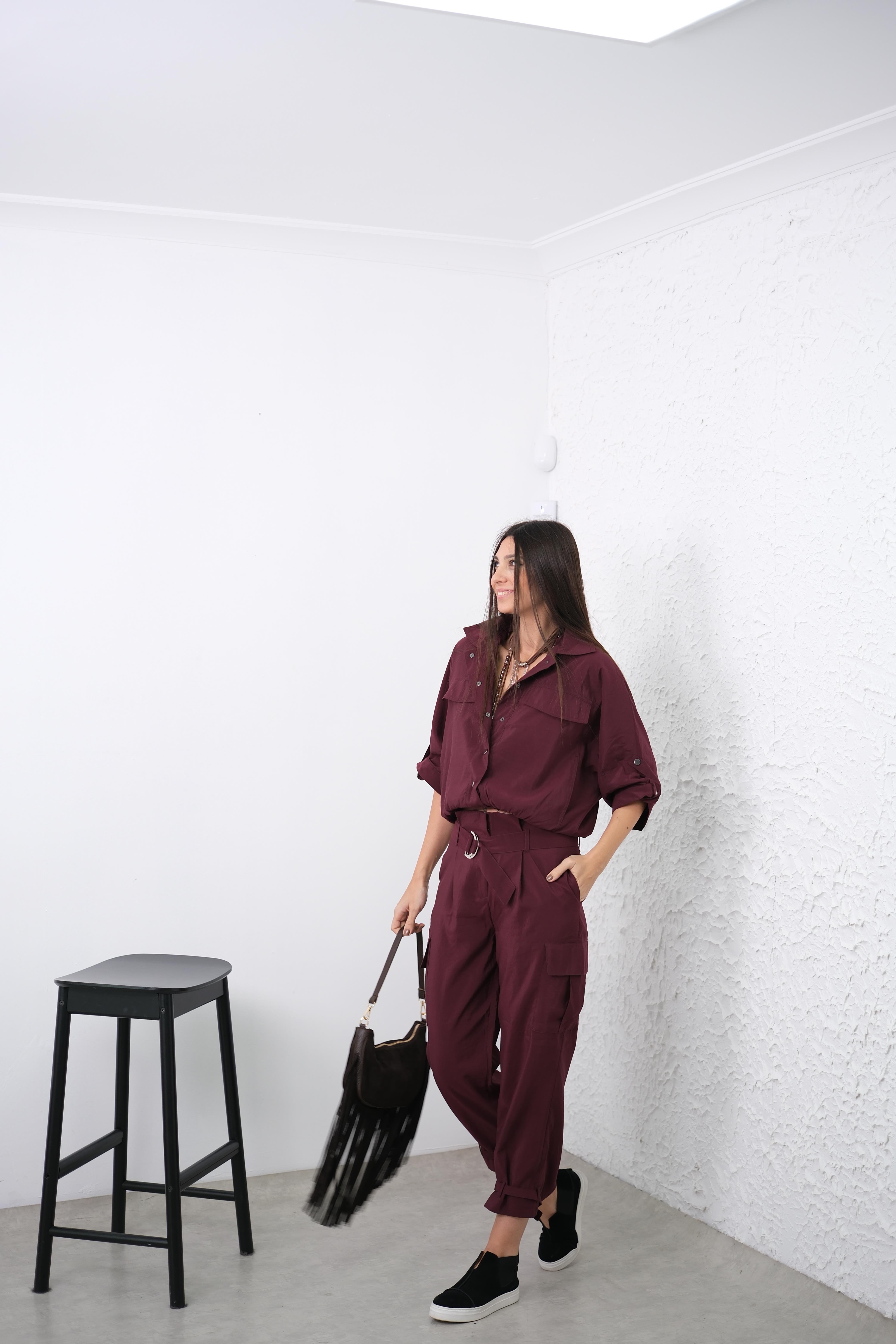 OLTY CEKETLİ BORDO TASARIM TAKIM