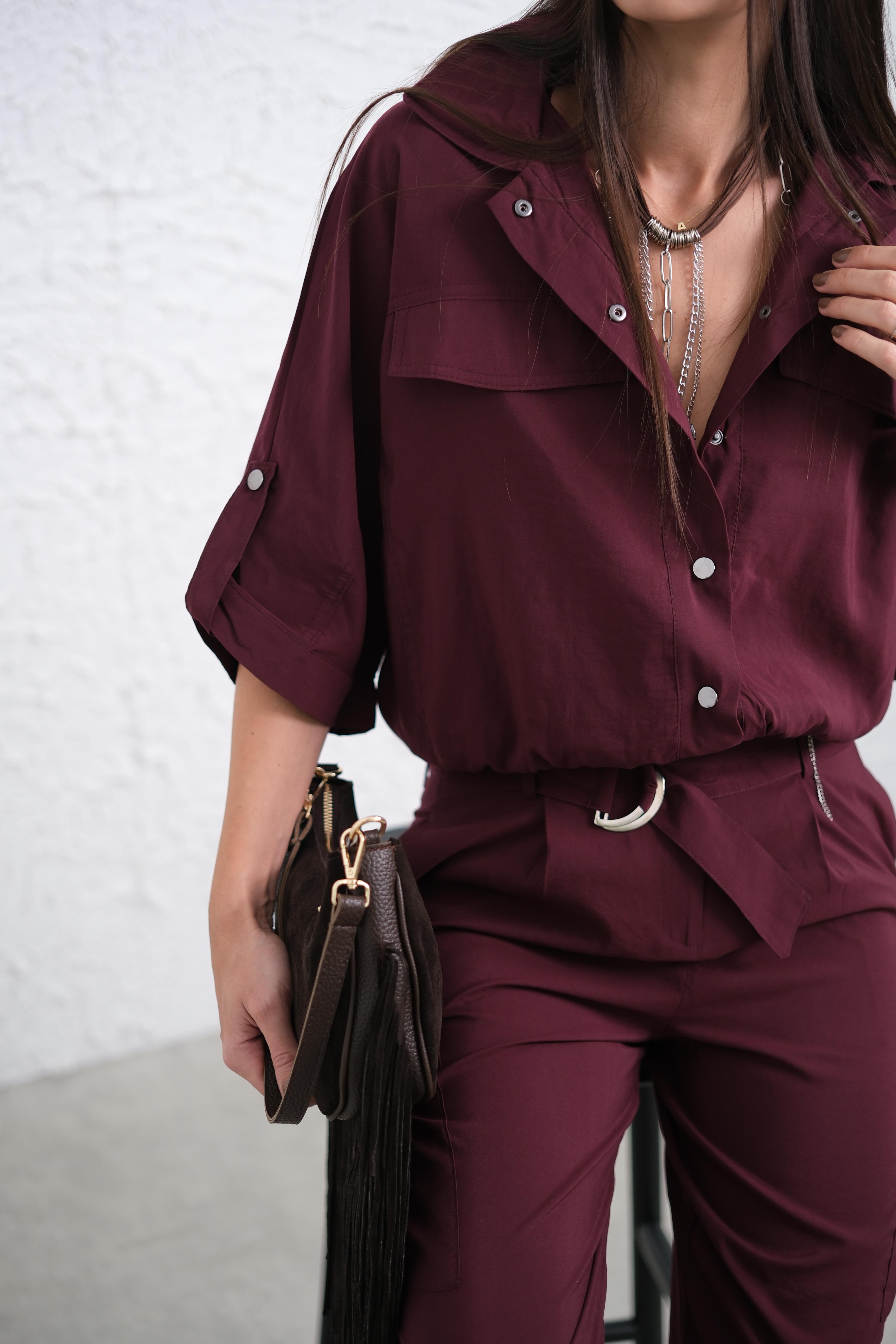 OLTY CEKETLİ BORDO TASARIM TAKIM