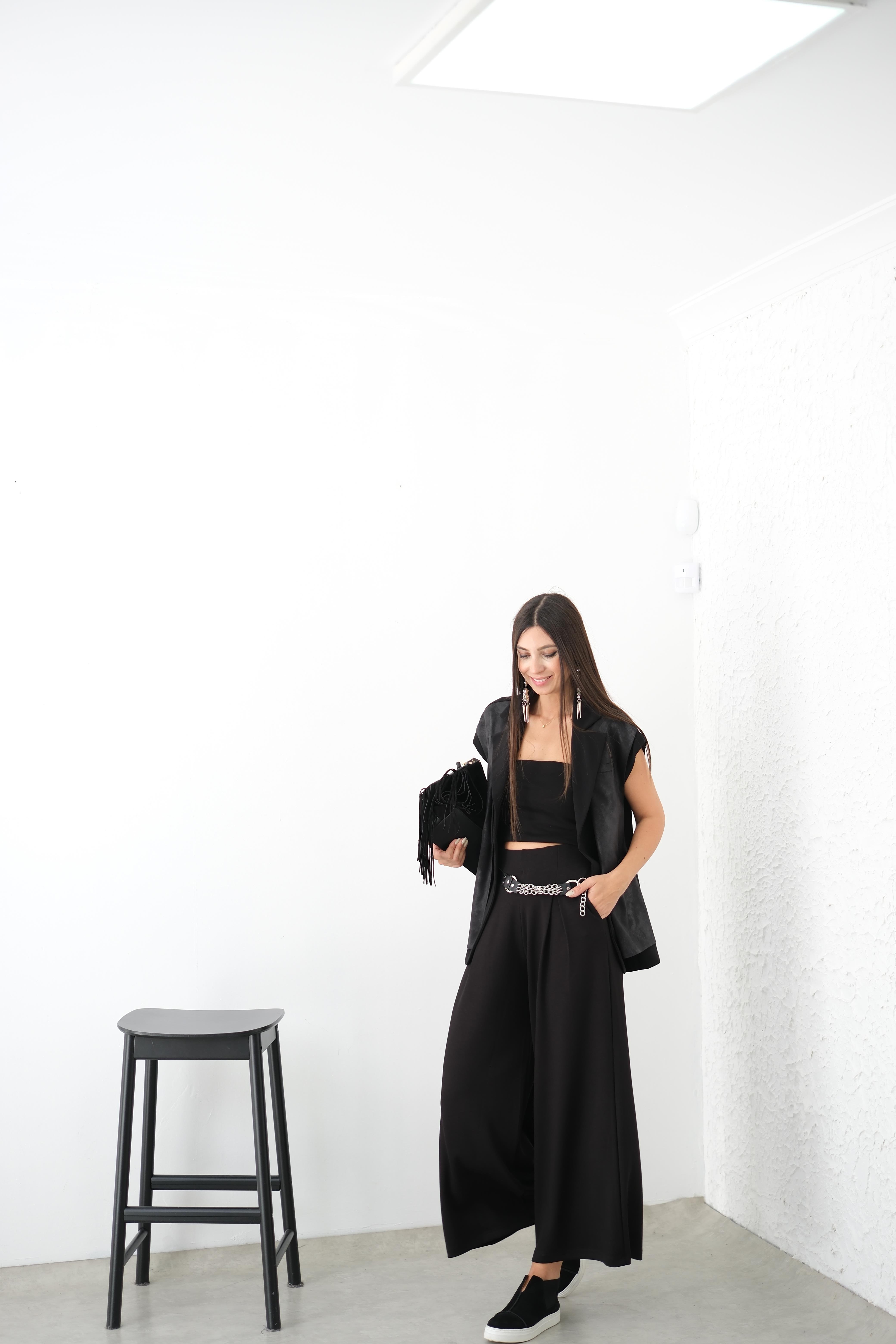 OPLY SİYAH MODAL PANTOLON