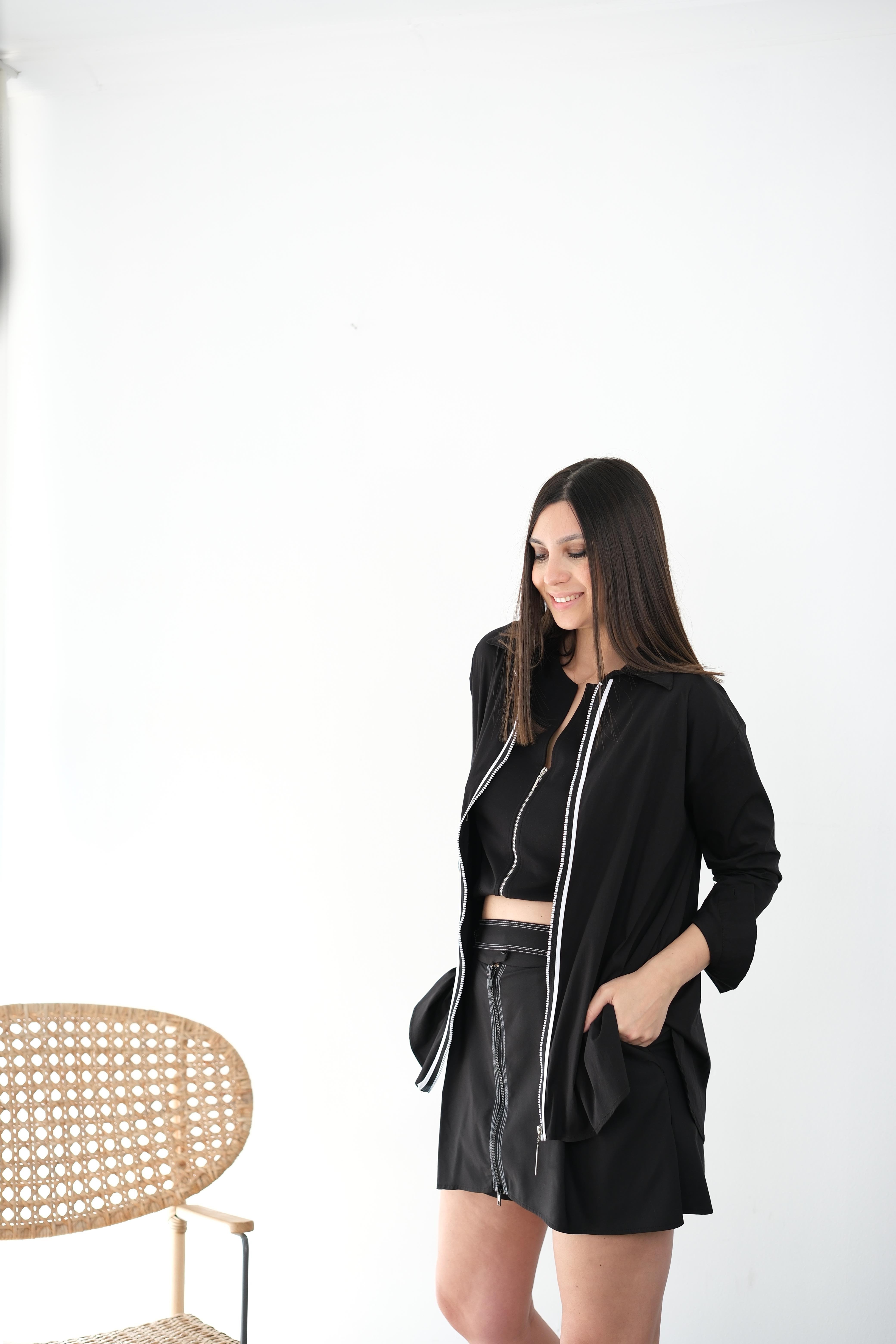 OTAKA SİYAH ŞORT ETEK