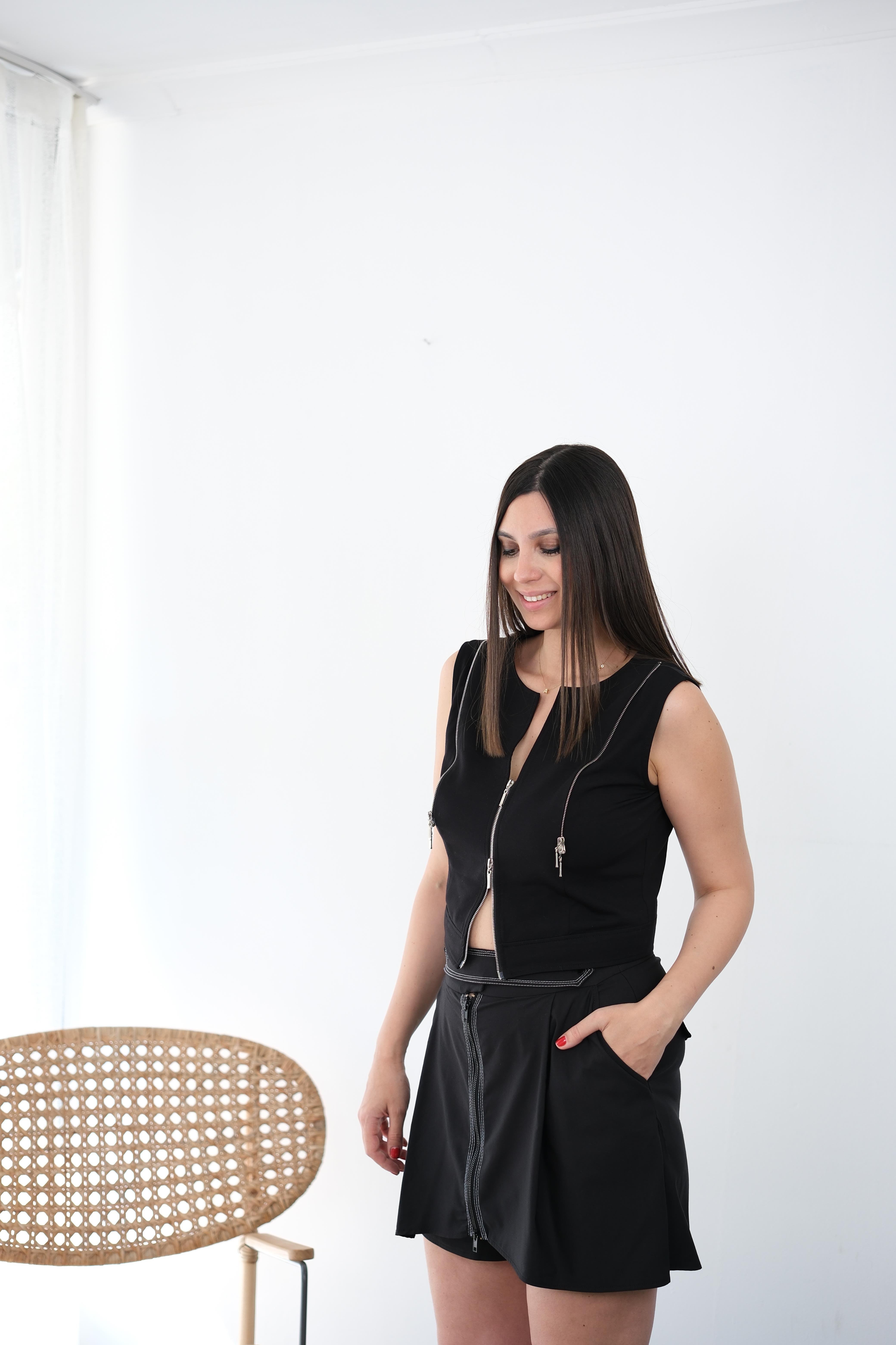 OTAKA SİYAH ŞORT ETEK