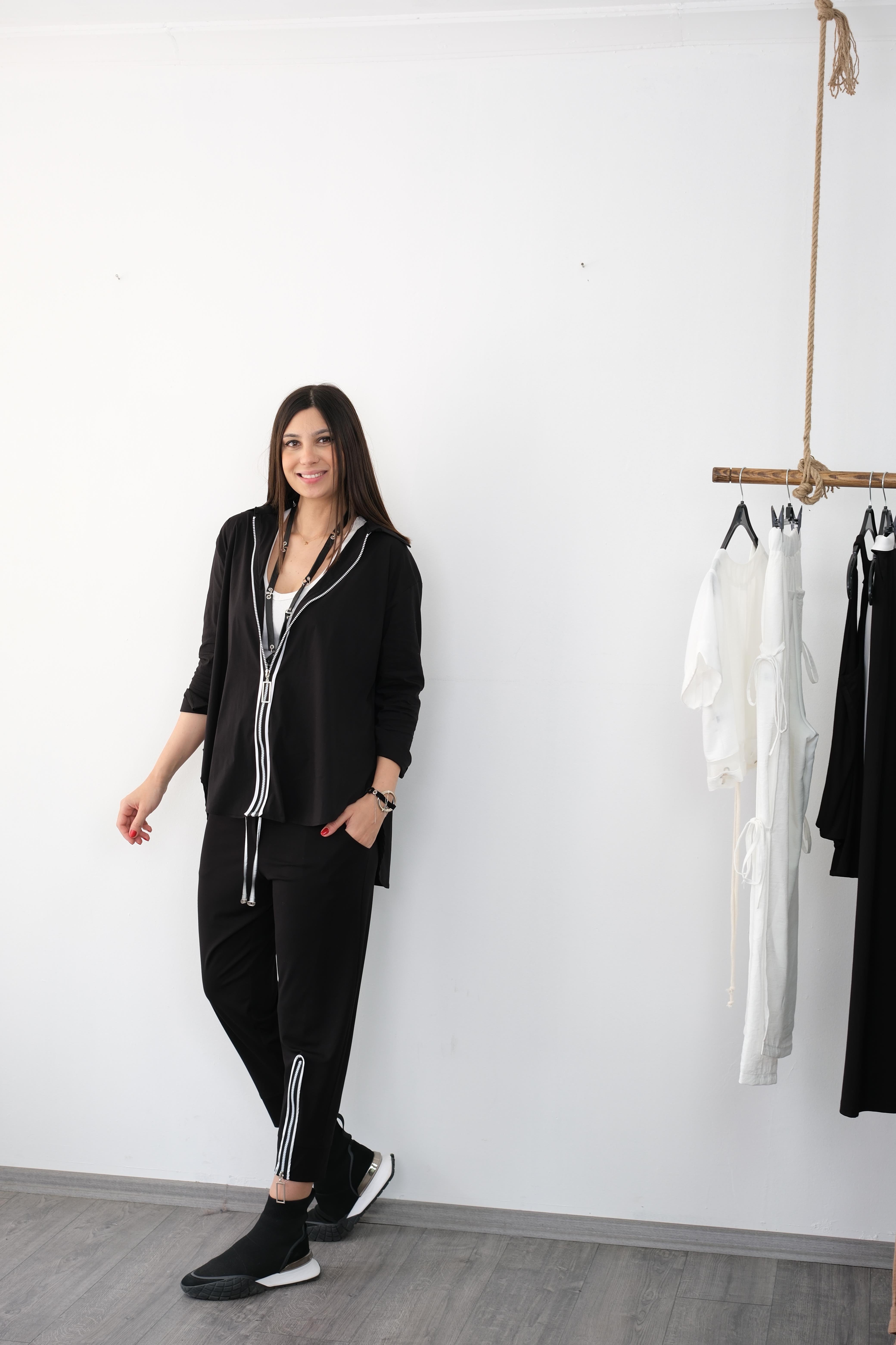 OTAKA SİYAH TASARIM PANTOLON