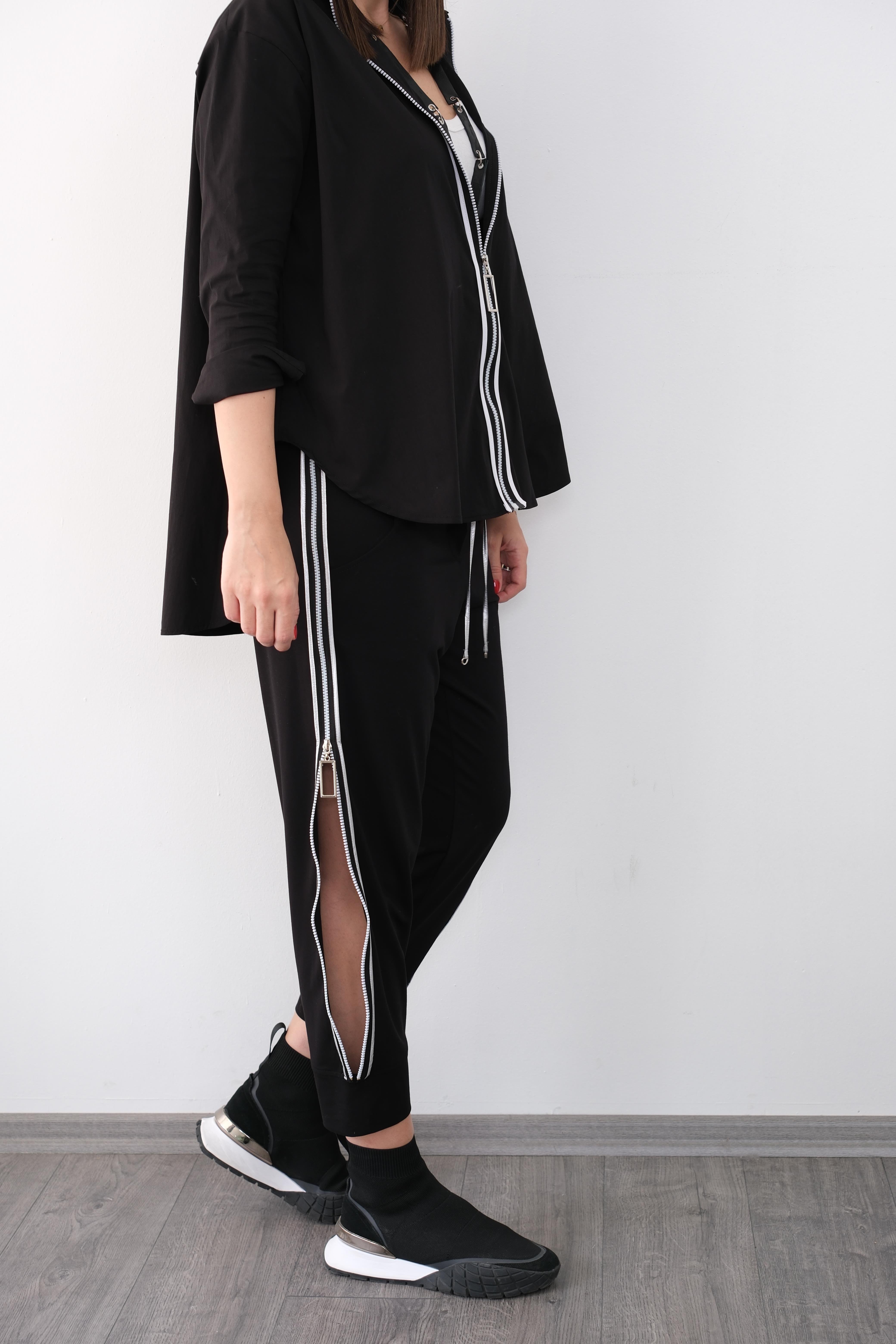 OTAKA SİYAH TASARIM PANTOLON