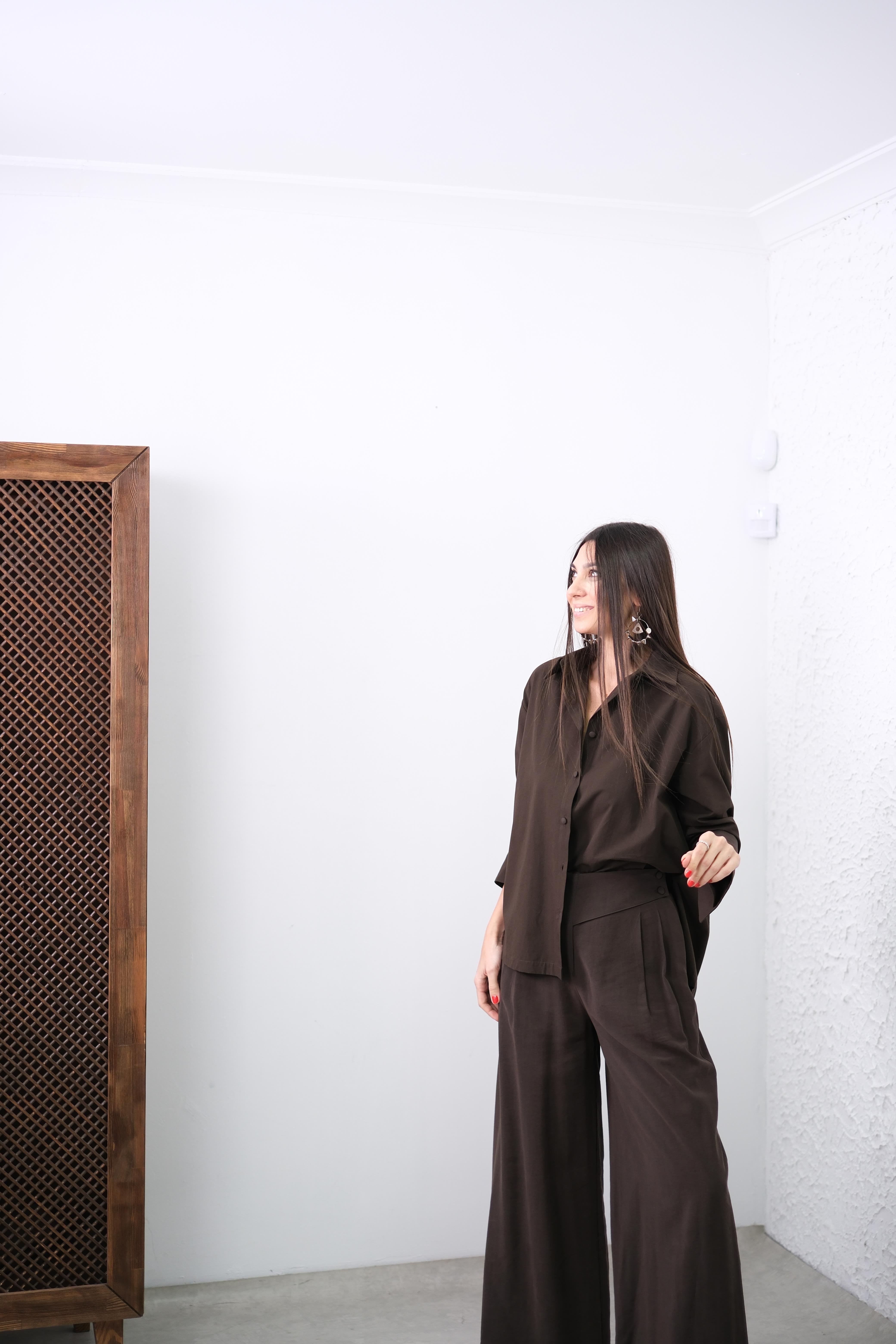 PARİZ KAHVE POPLİN GÖMLEK