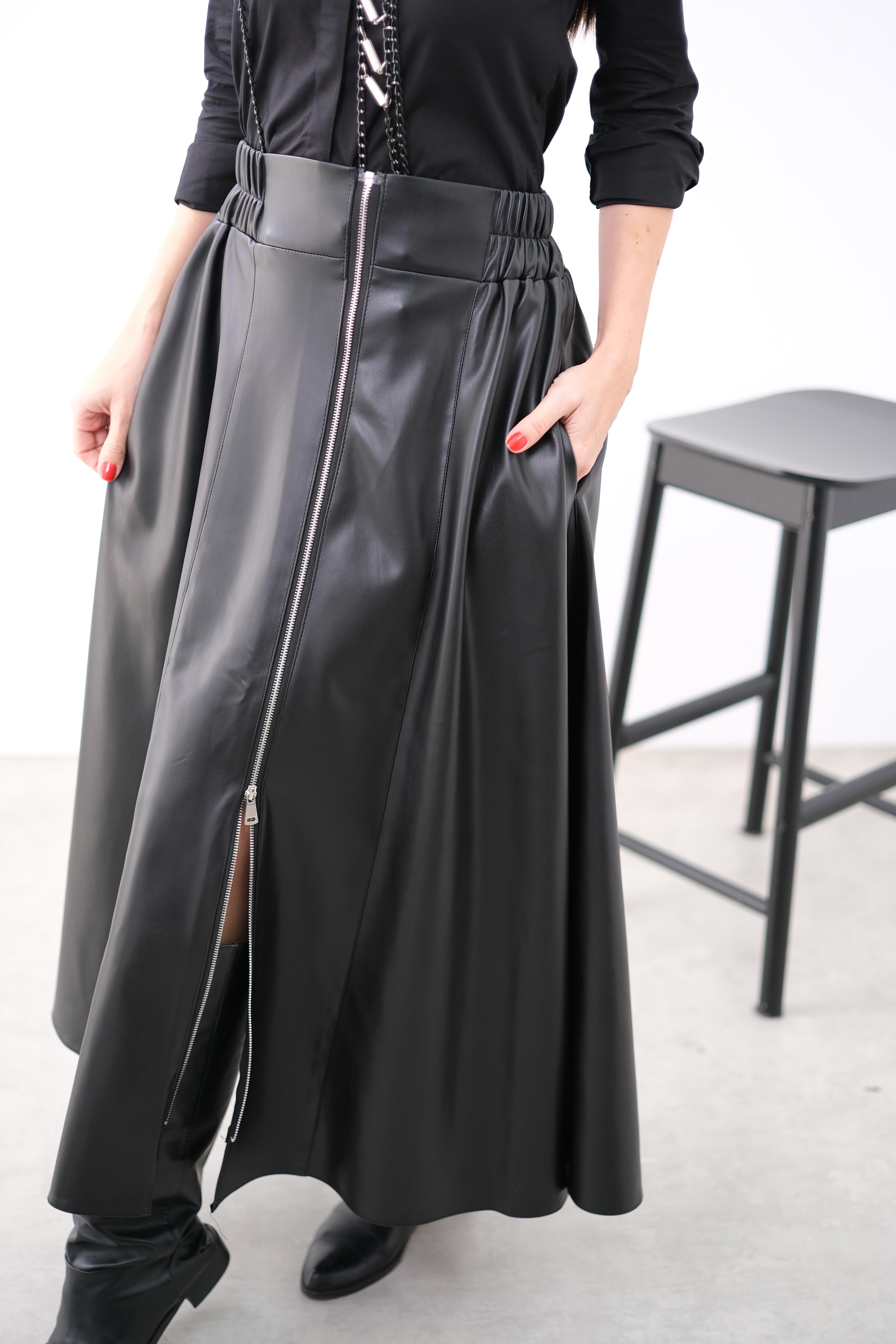 PARLY TASARIM DERİ ETEK