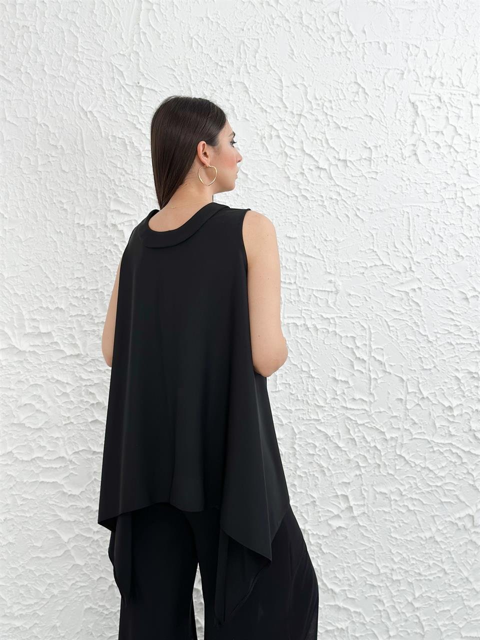 PAROS SİYAH TASARIM BLUZ