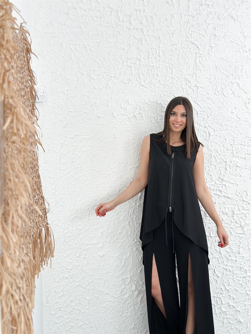 PAROS SİYAH TASARIM BLUZ