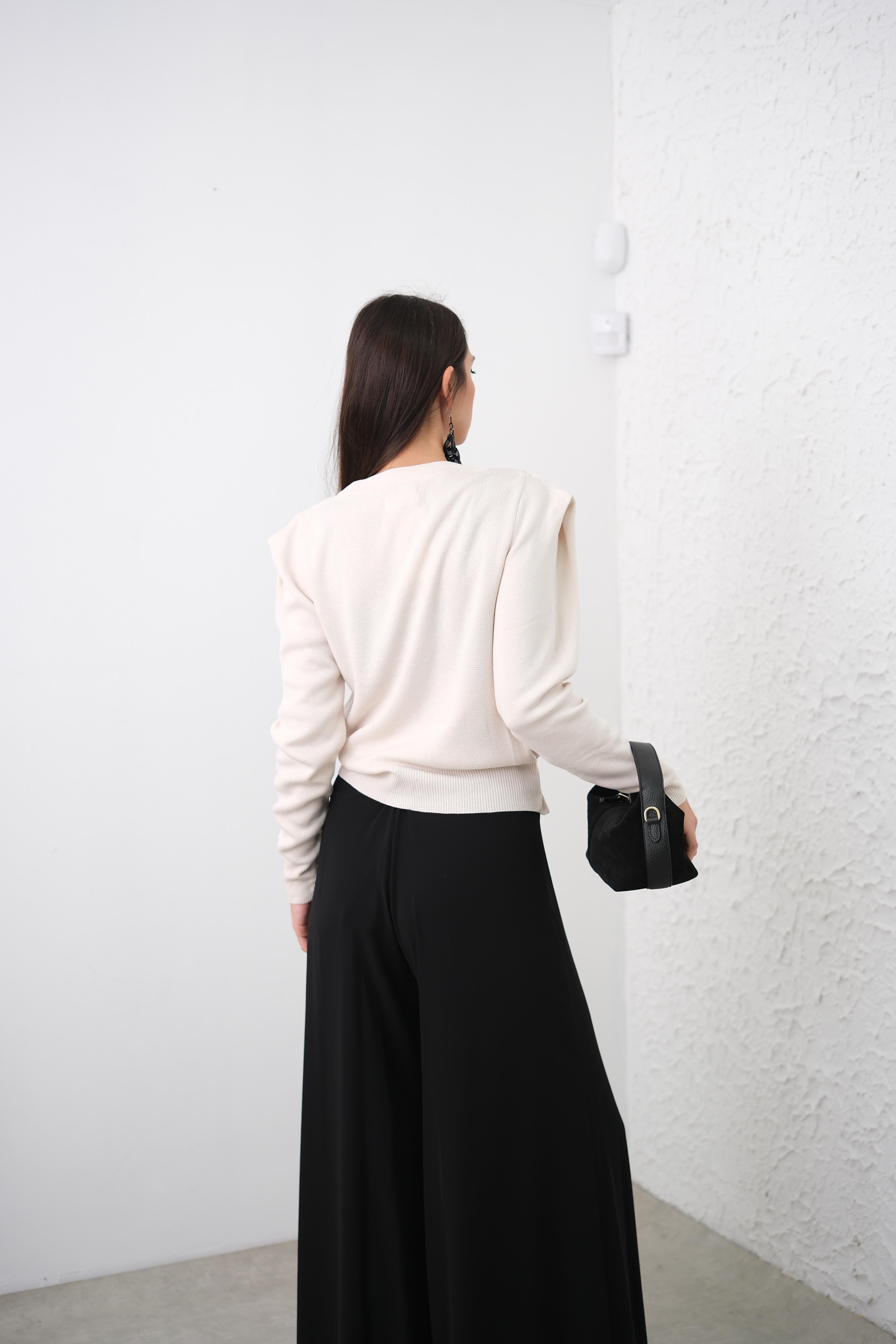 PİAZ KEMERLİ KREM HIRKA