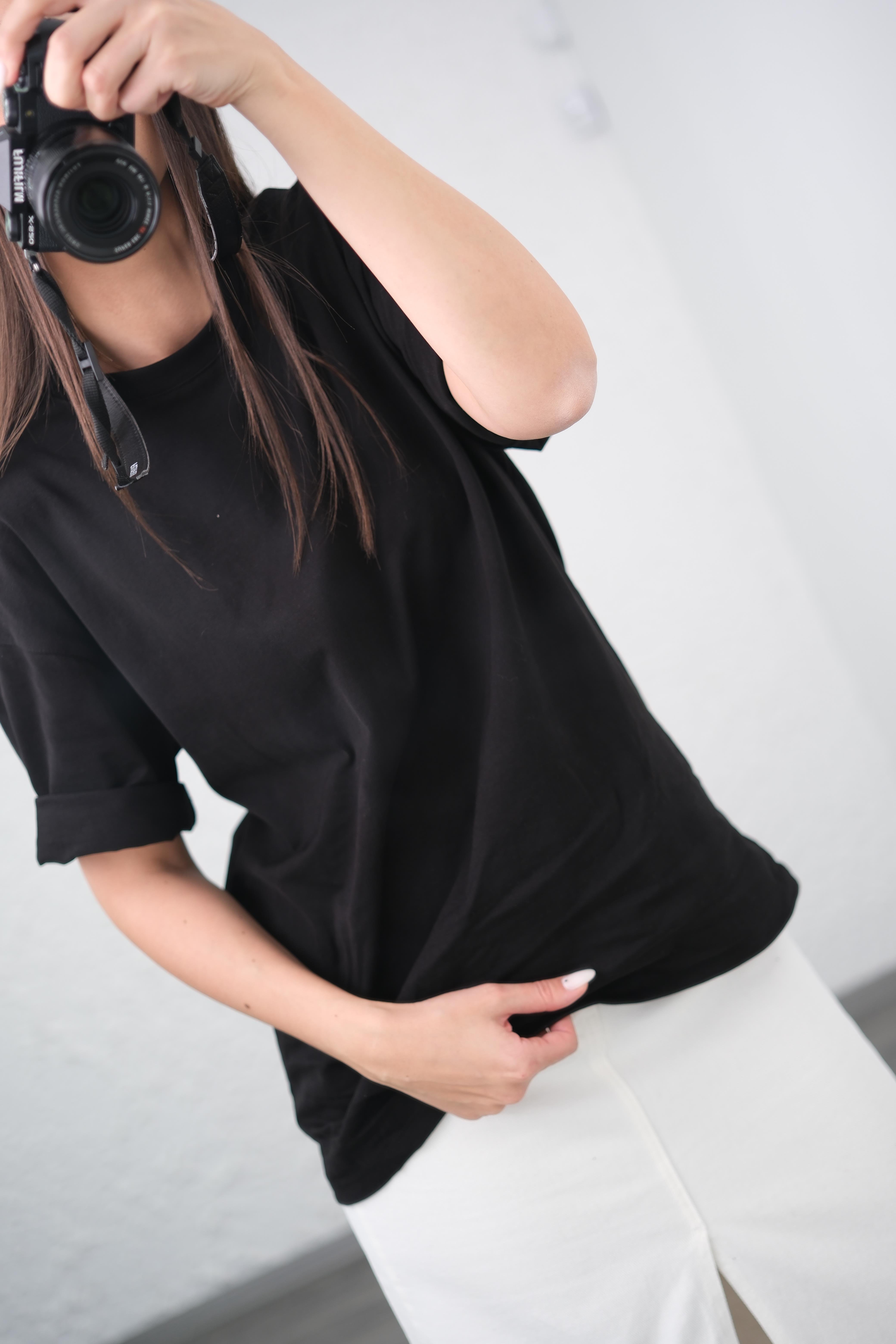 PİLLY SİYAH OVERSIZE T-SHIRT