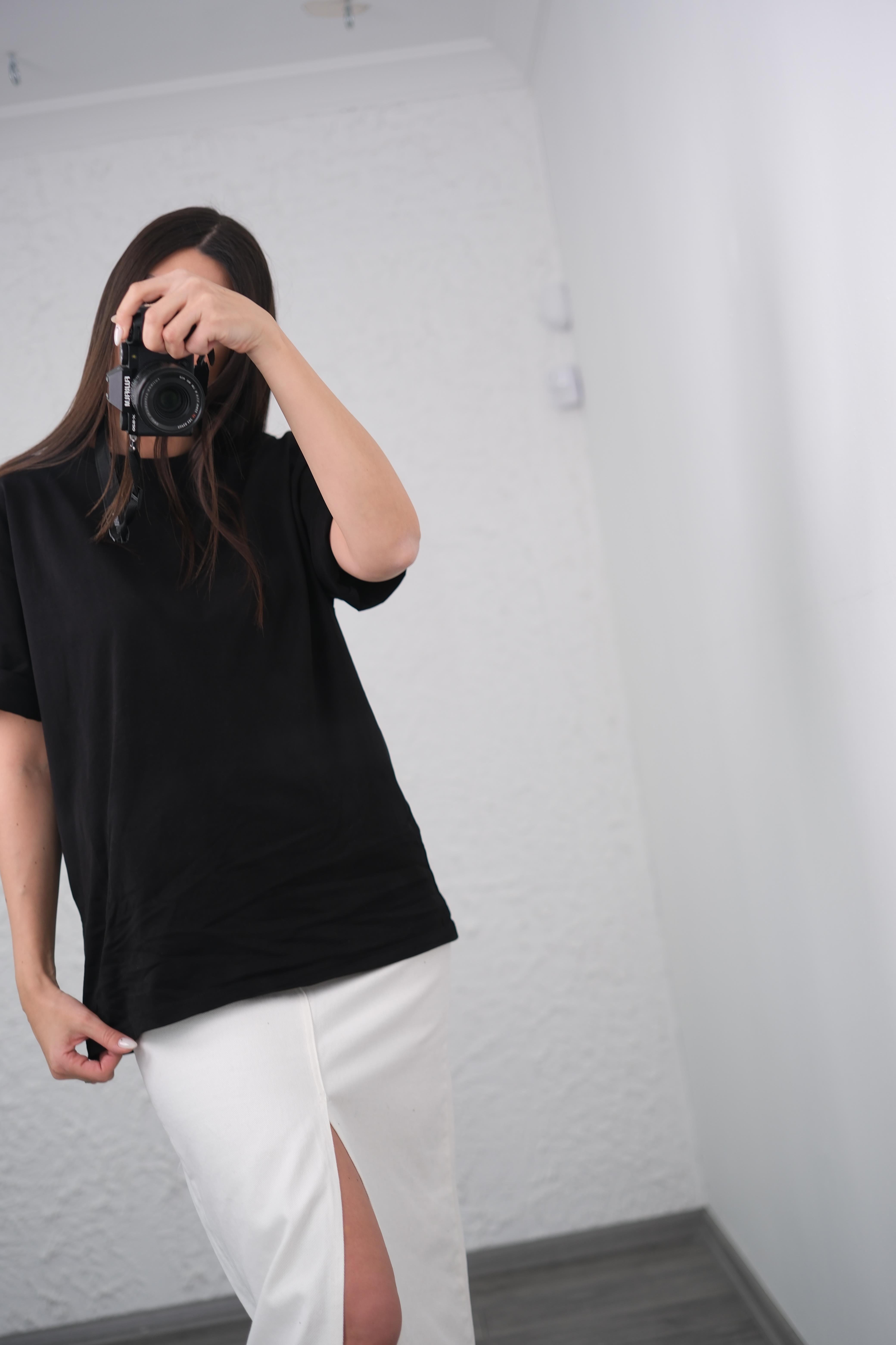 PİLLY SİYAH OVERSIZE T-SHIRT