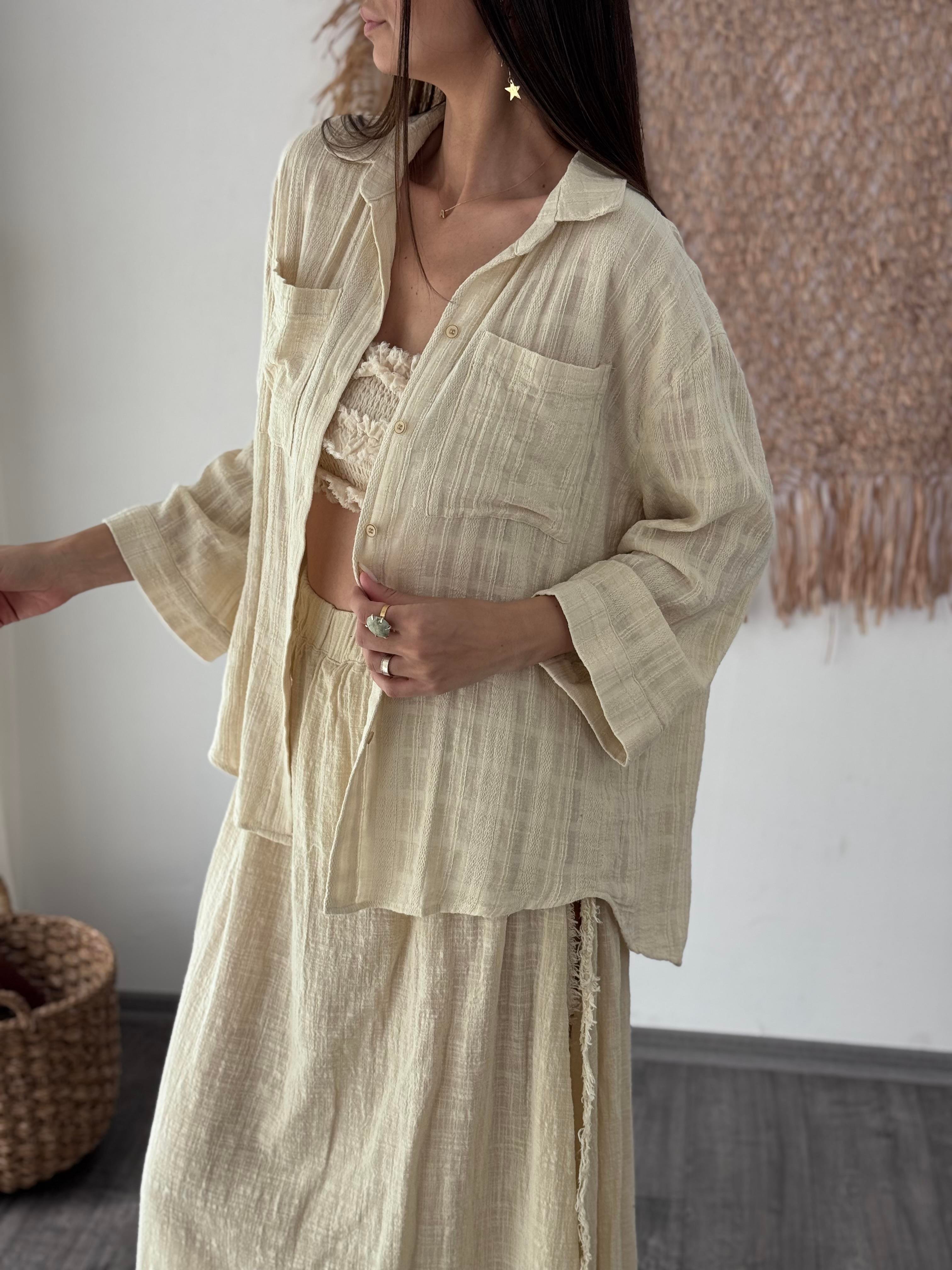 PİRE NATURAL BEJ GÖMLEK