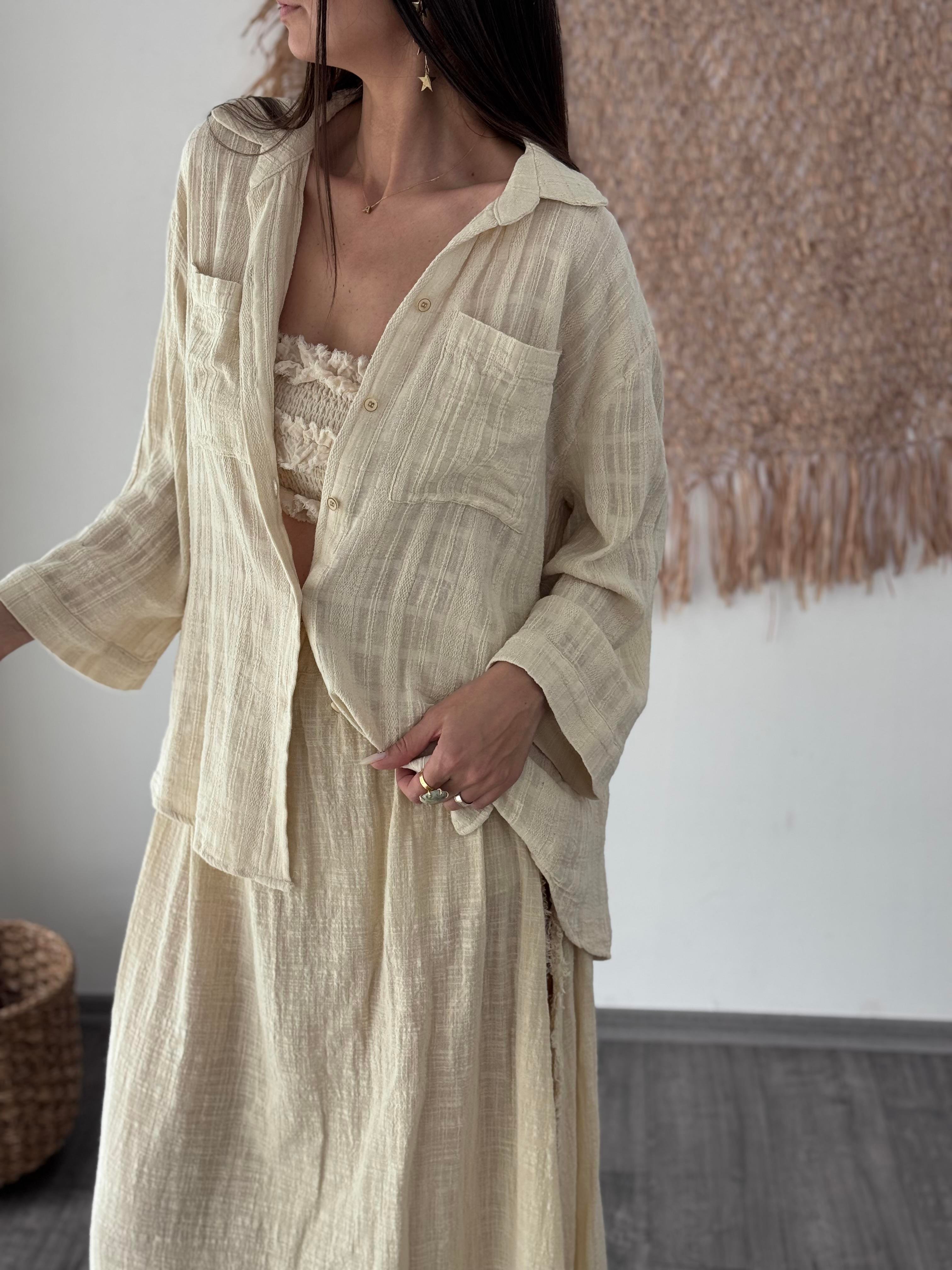 PİRE NATURAL BEJ GÖMLEK