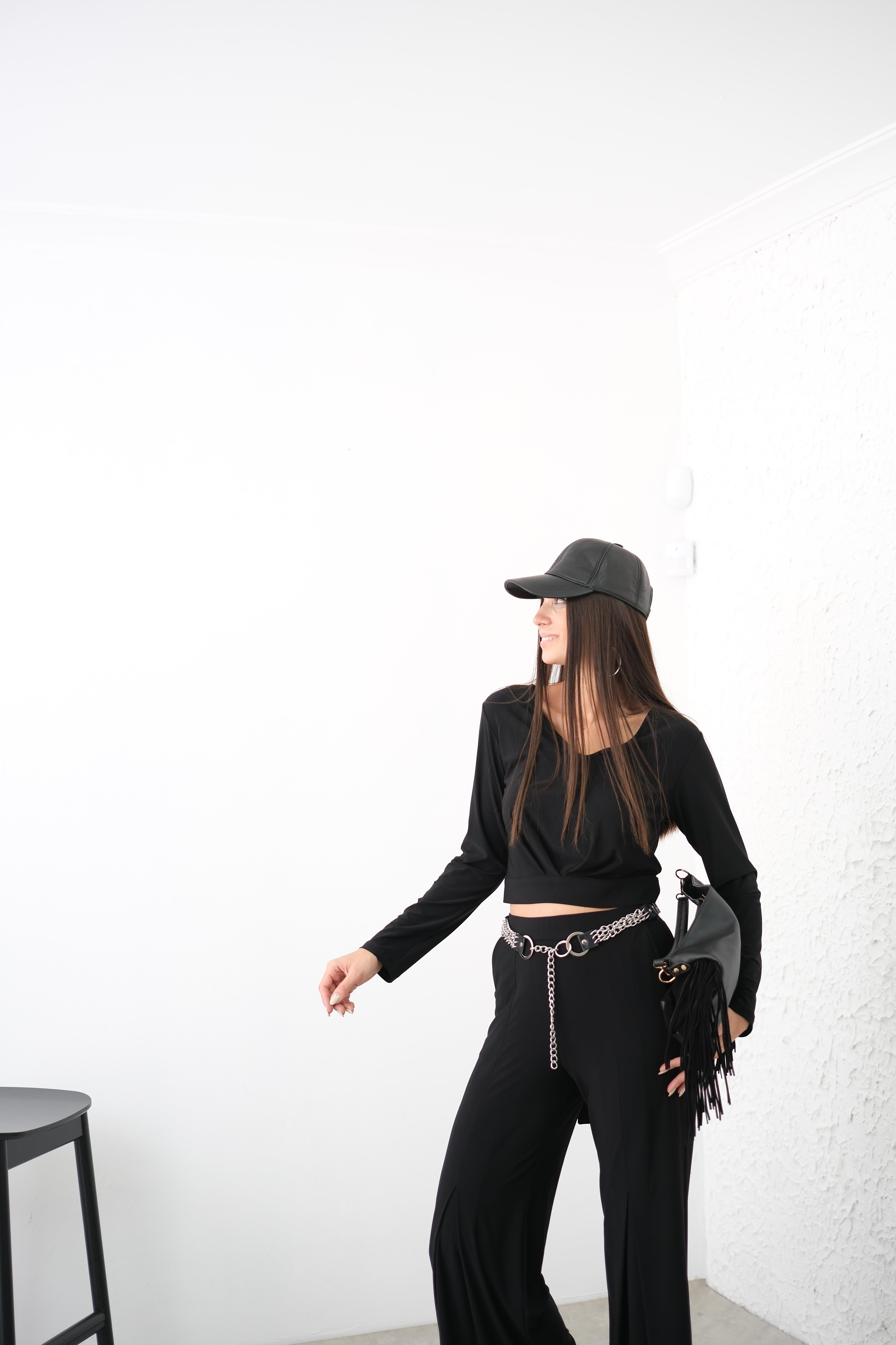 POE SİYAH DERİ ŞAPKA