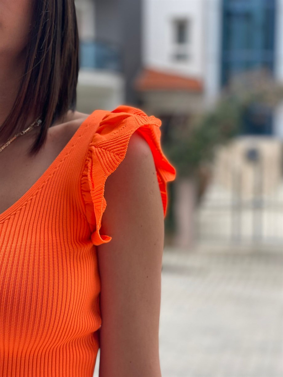 POPPY FIRFIRLI TURUNCU TRİKO