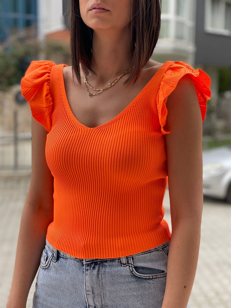 POPPY FIRFIRLI TURUNCU TRİKO