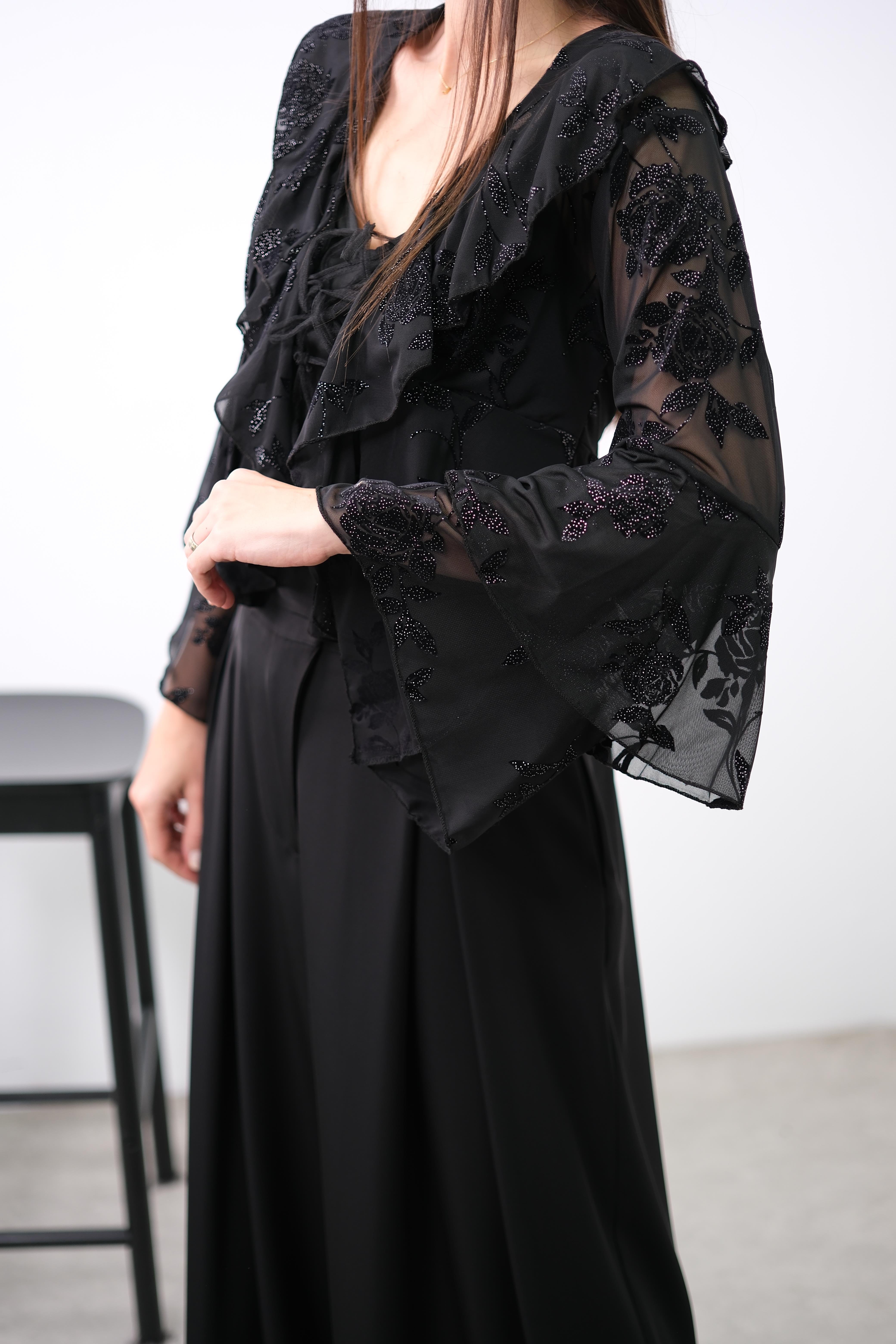 PORİ İÇ BLUZLU ŞIK TÜL BLUZ