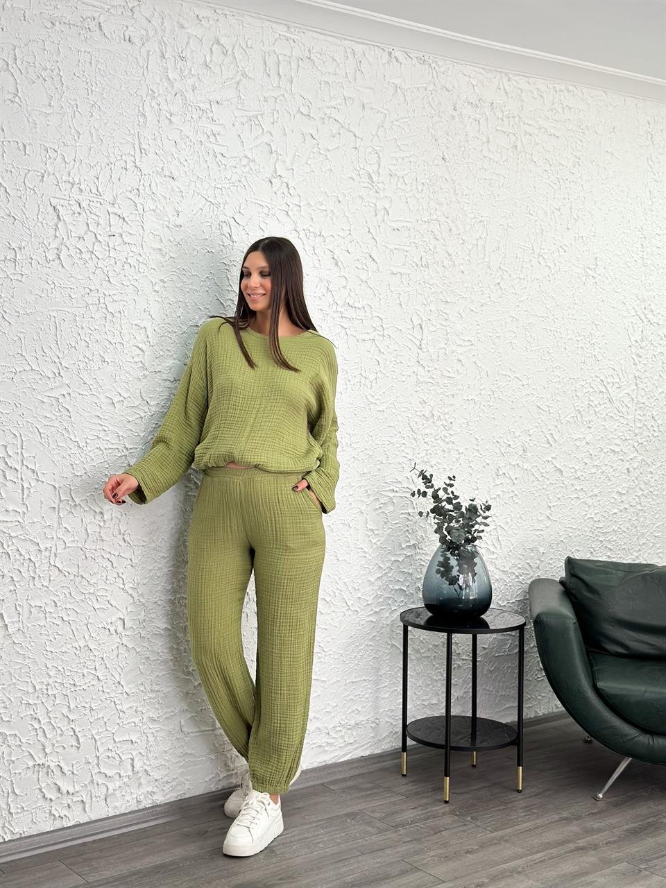 PORT BLANCA SAGE GREEN PANTOLON