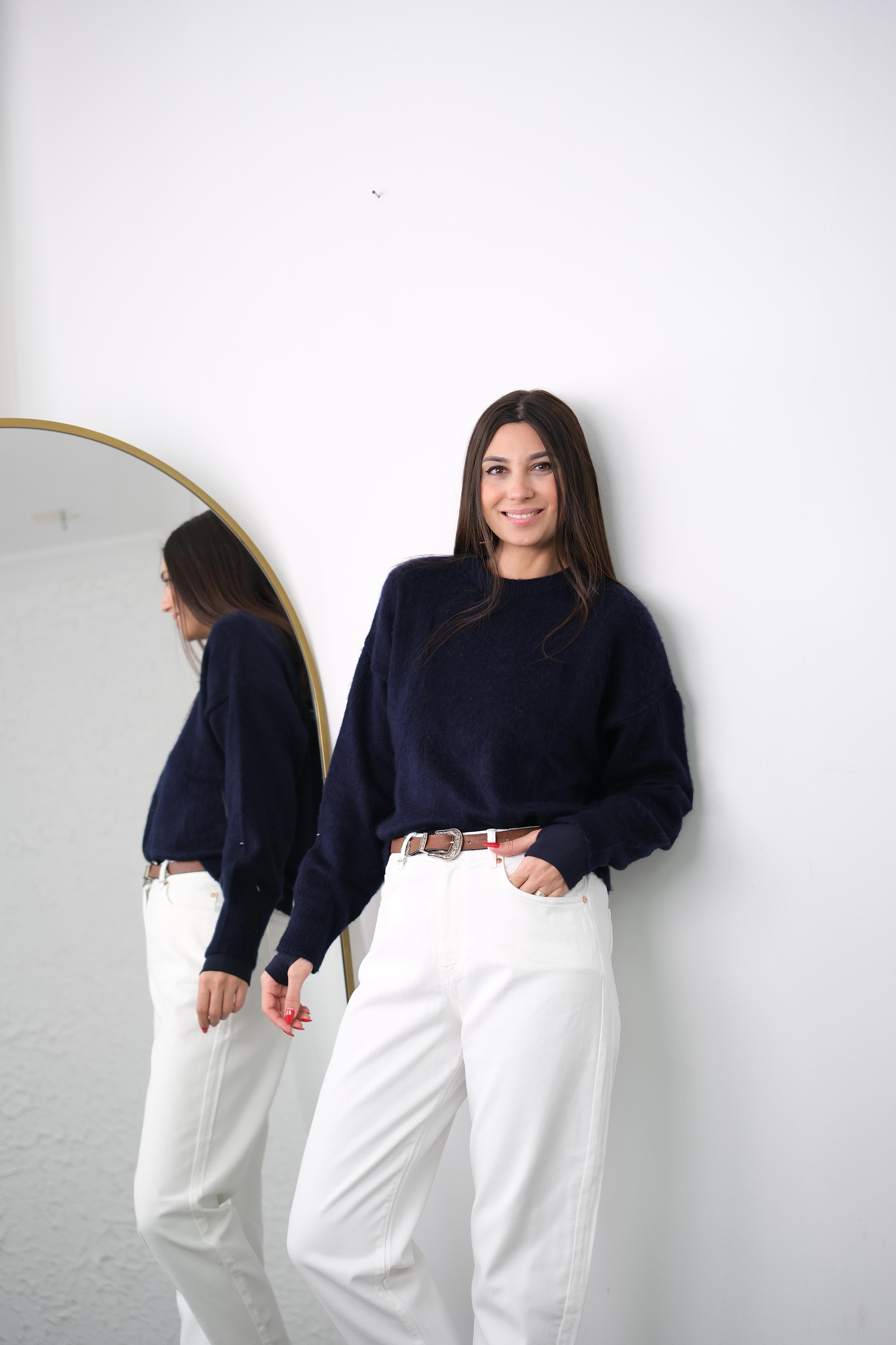 RONA LACİVERT YUMOŞ KAZAK