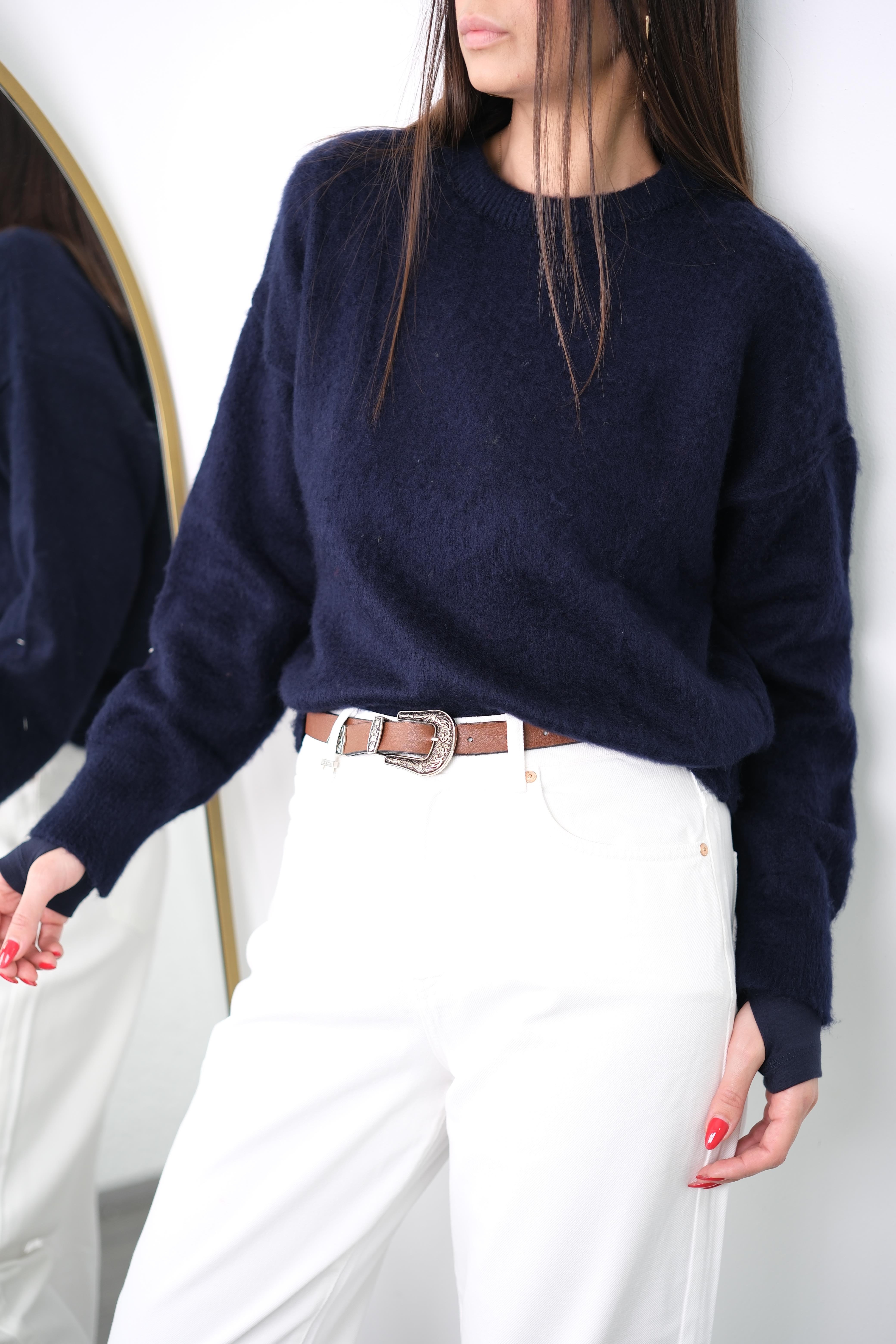 RONA LACİVERT YUMOŞ KAZAK