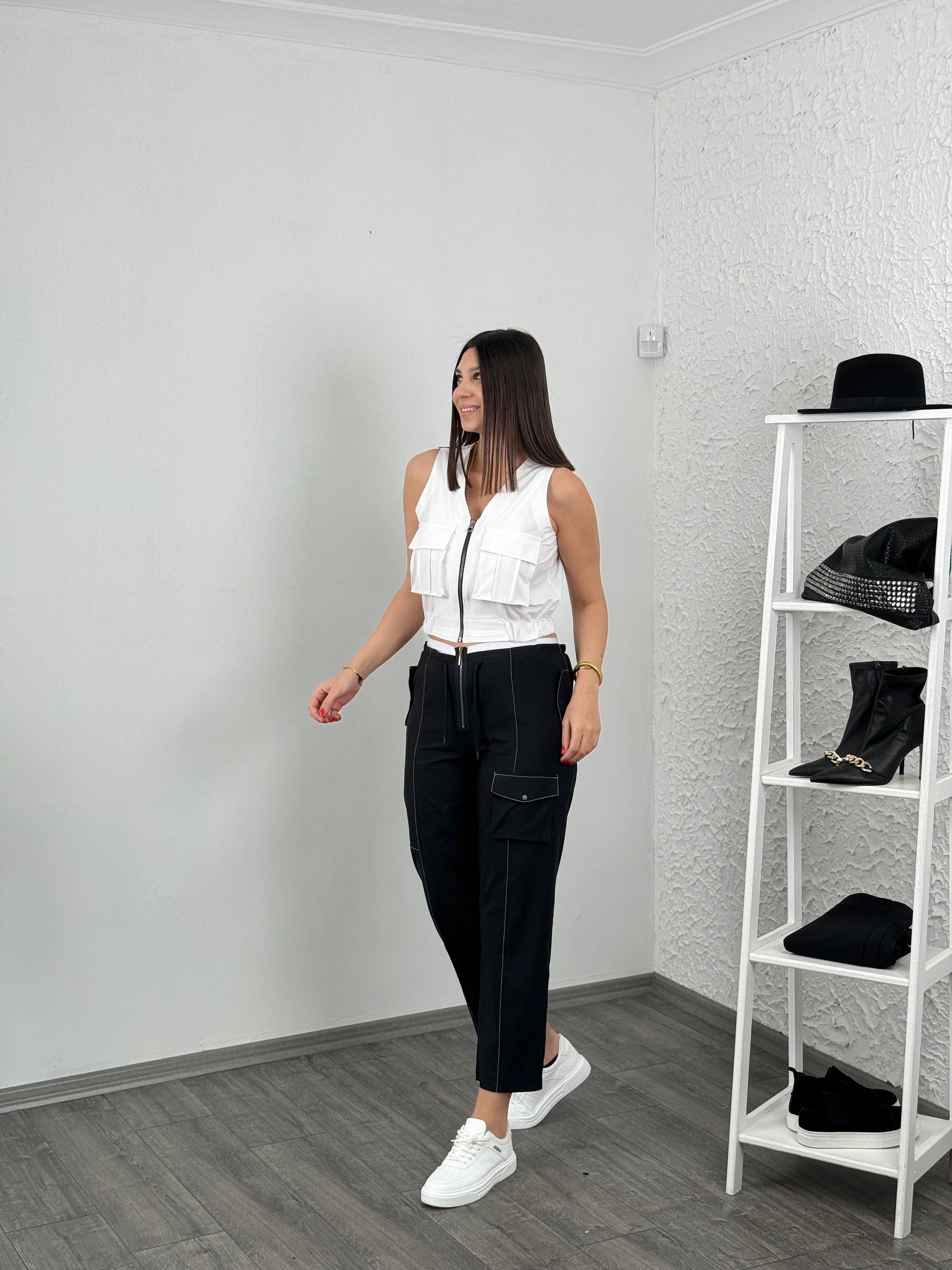 RUTHY SİYAH TASARIM PANTOLON