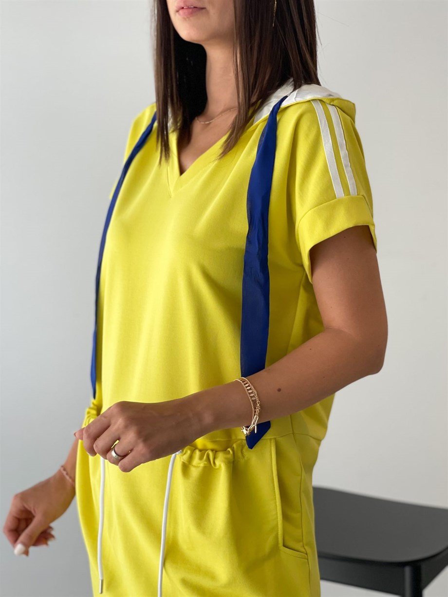 SİMBA SARI SWEATSHIRT ELBİSE