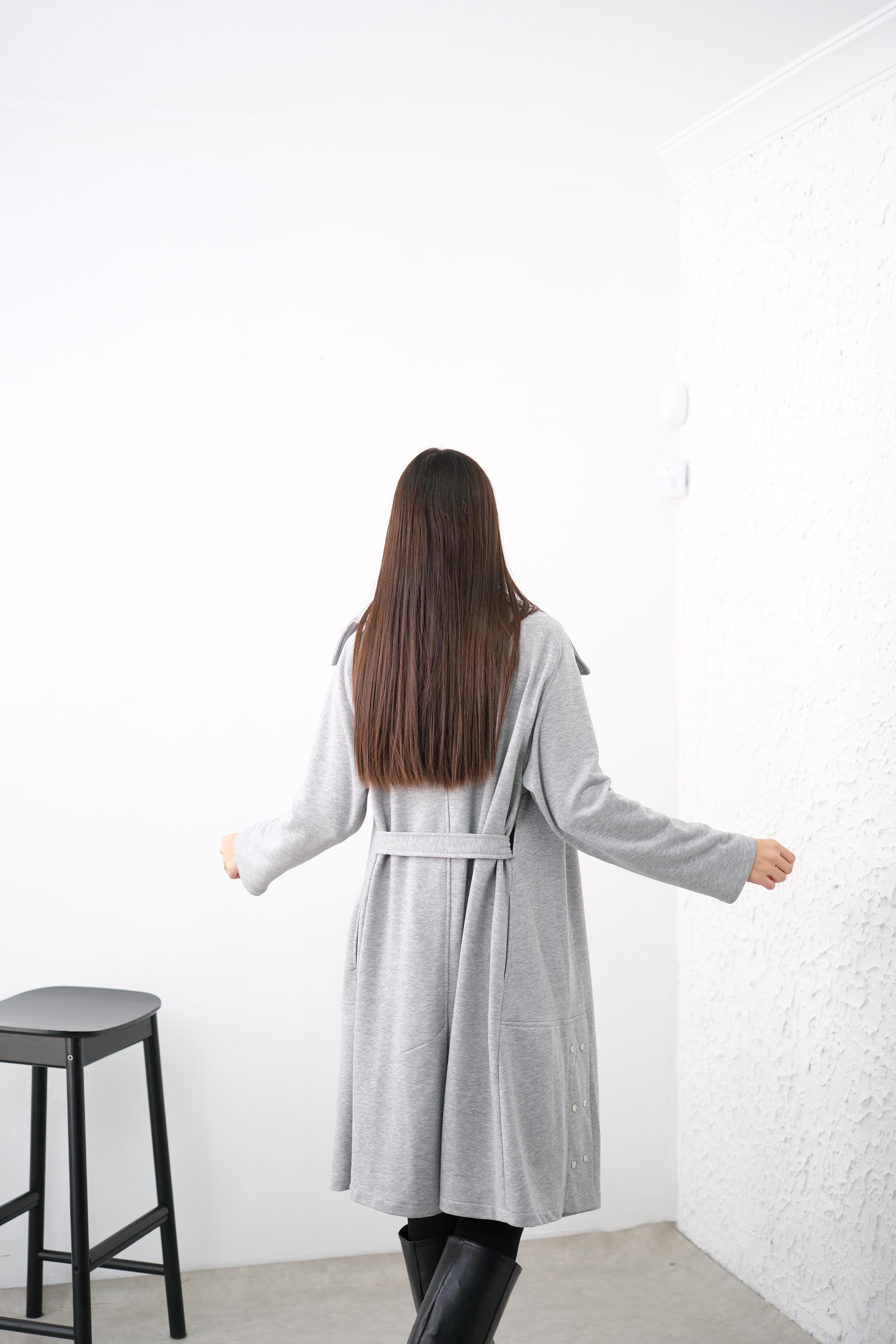 SİMPO FERMUAR DETAYLI GRİ CEKET