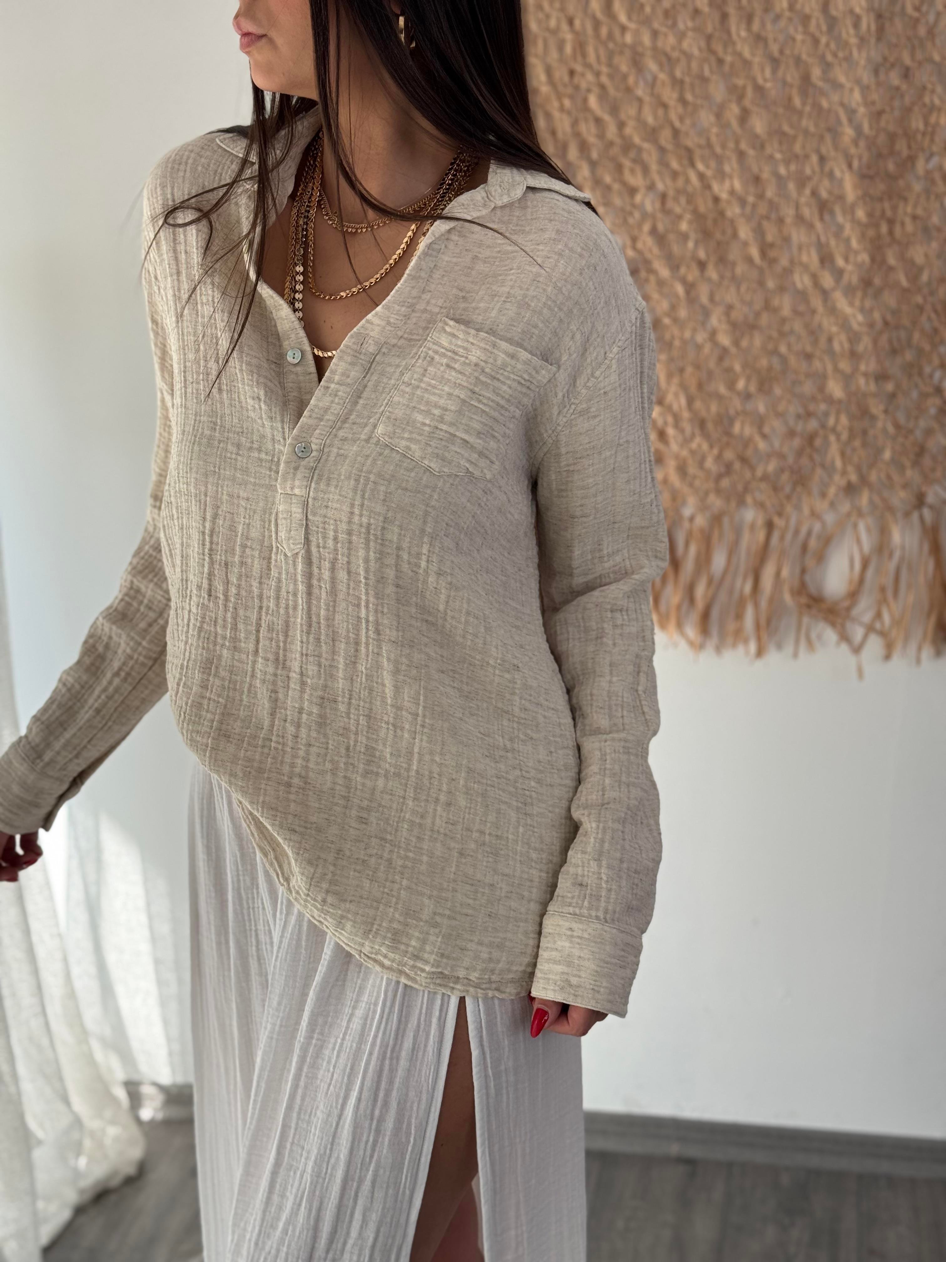 SİNDE KENEVİR GÖMLEK BLUZ