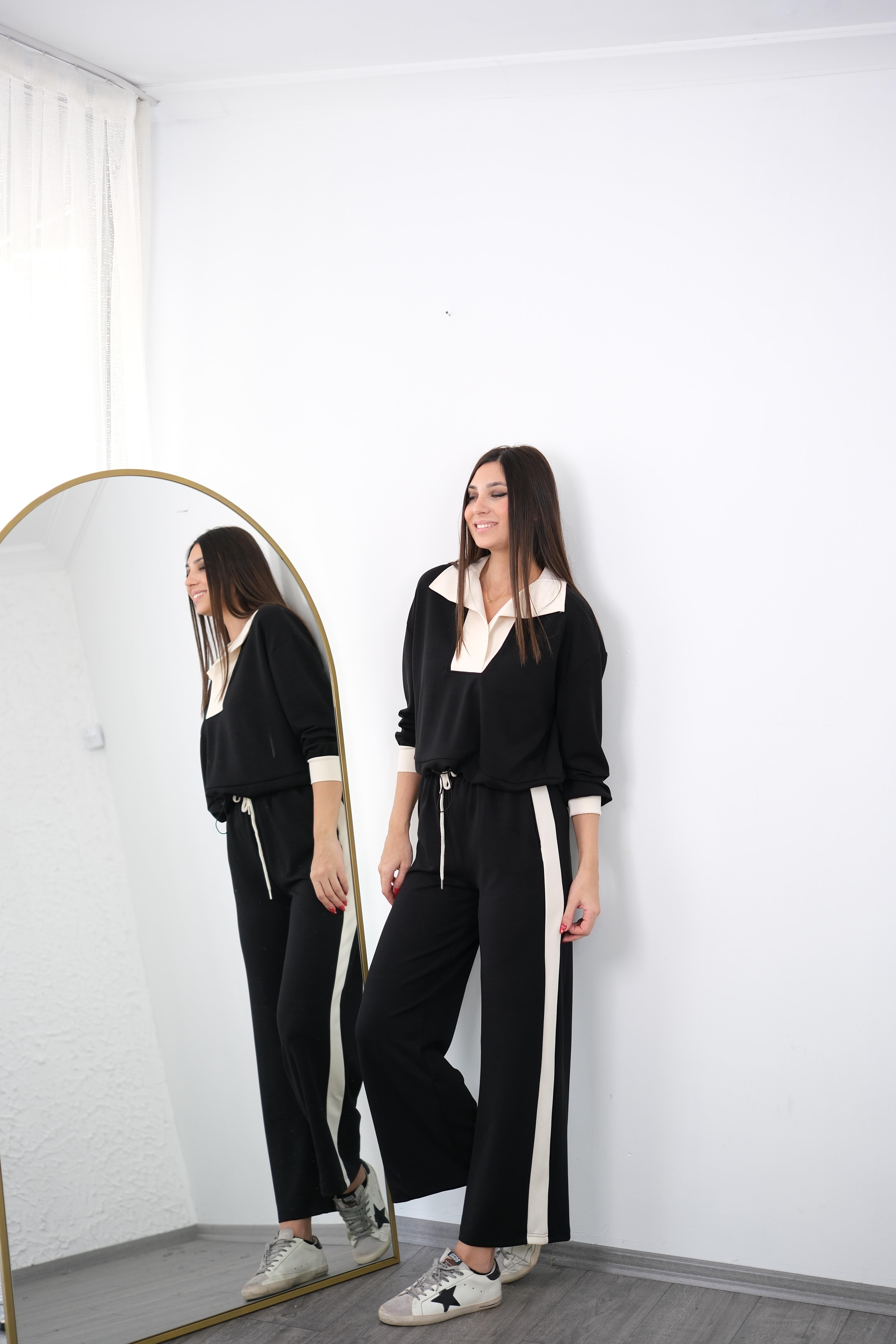 SOHO SİYAH YAKALI MODAL TAKIM