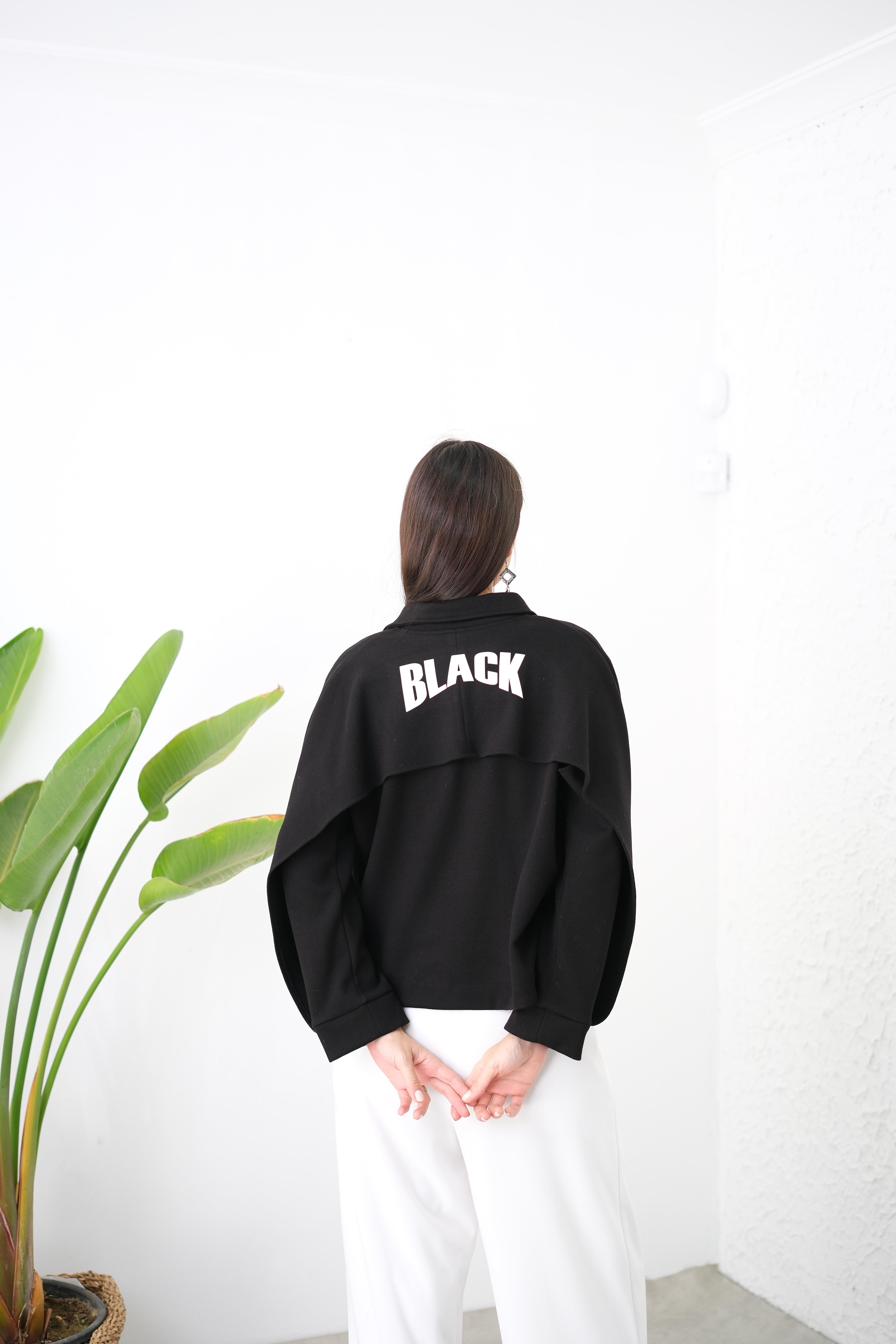 SORTY SİYAH TASARIM CEKET