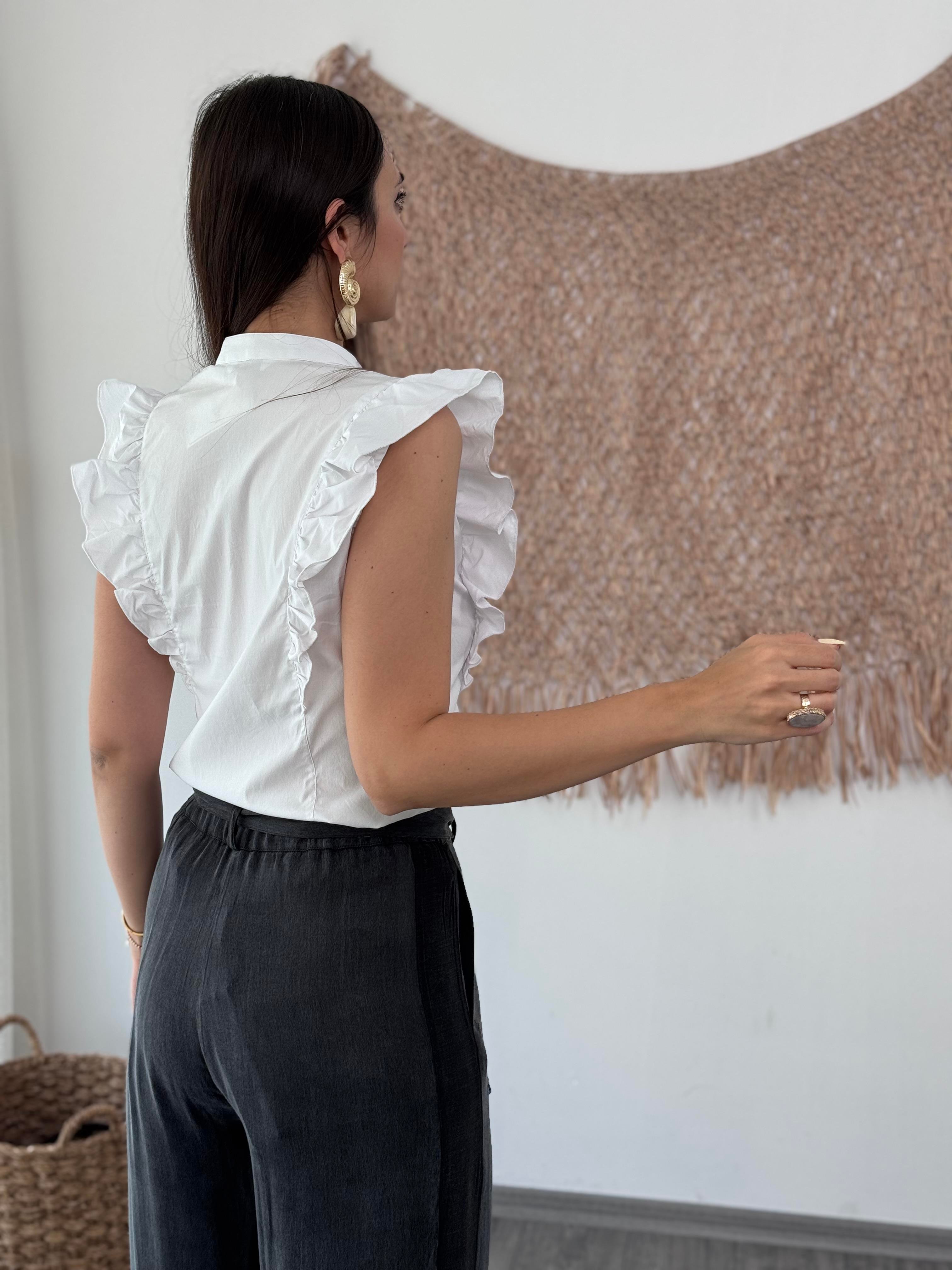 TED BEYAZ TASARIM GÖMLEK