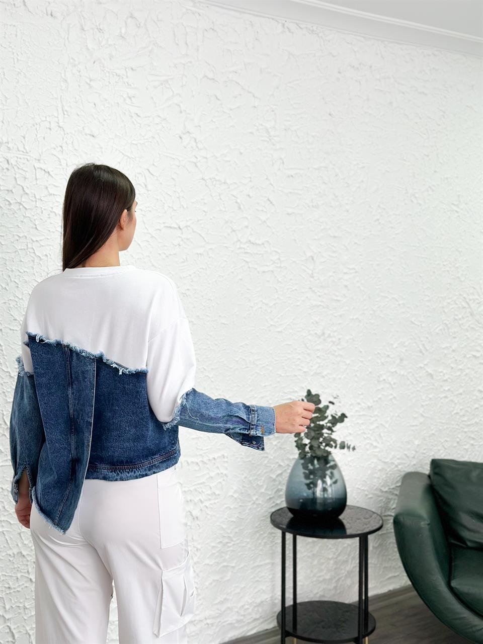 THAMES JEAN DETAYLI BEYAZ SWEAT