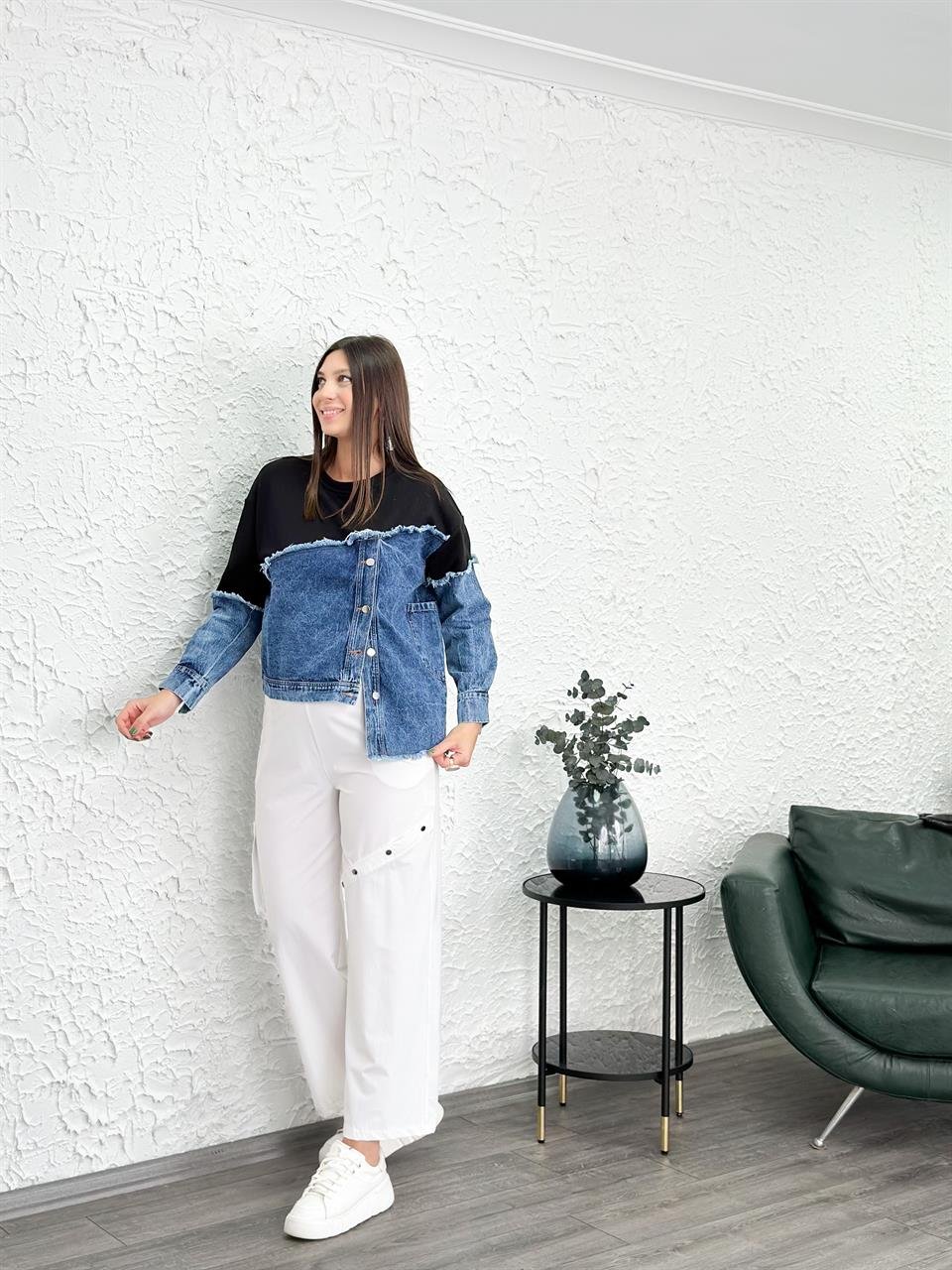 THAMES JEAN DETAYLI SİYAH SWEAT