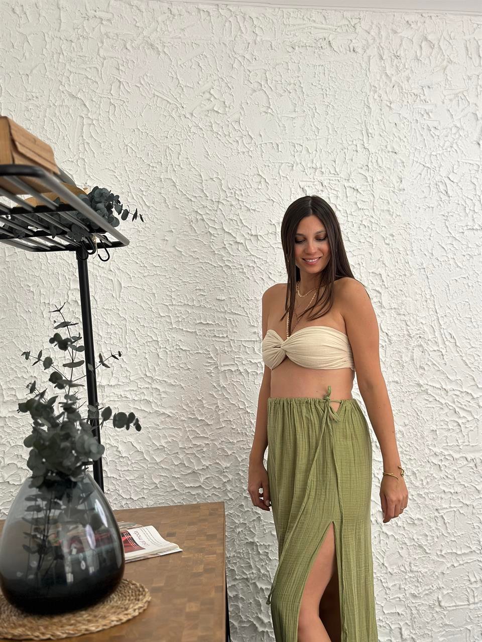 TİE BEJ CROP