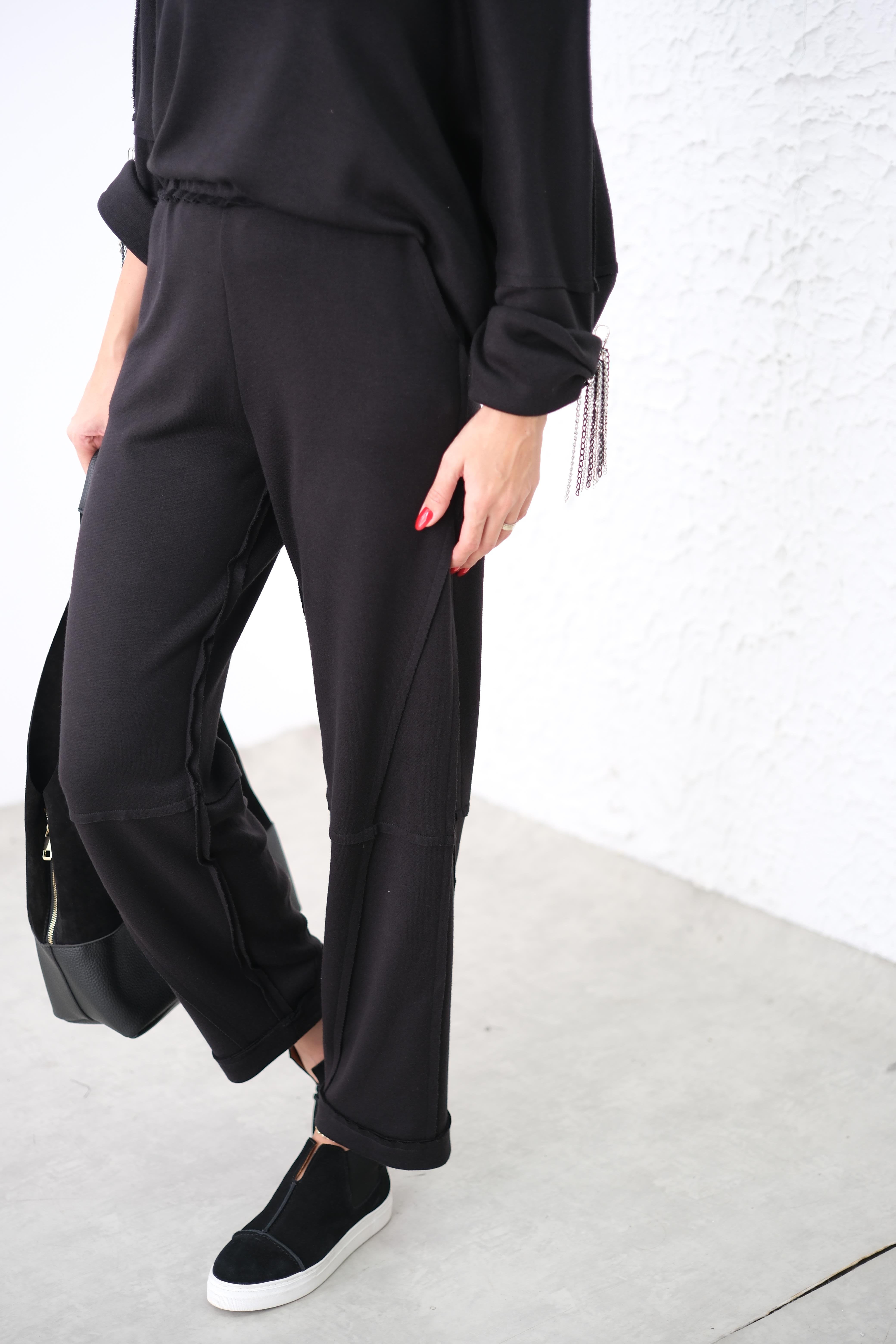 TOLLY SİYAH TRİKO PANTOLON