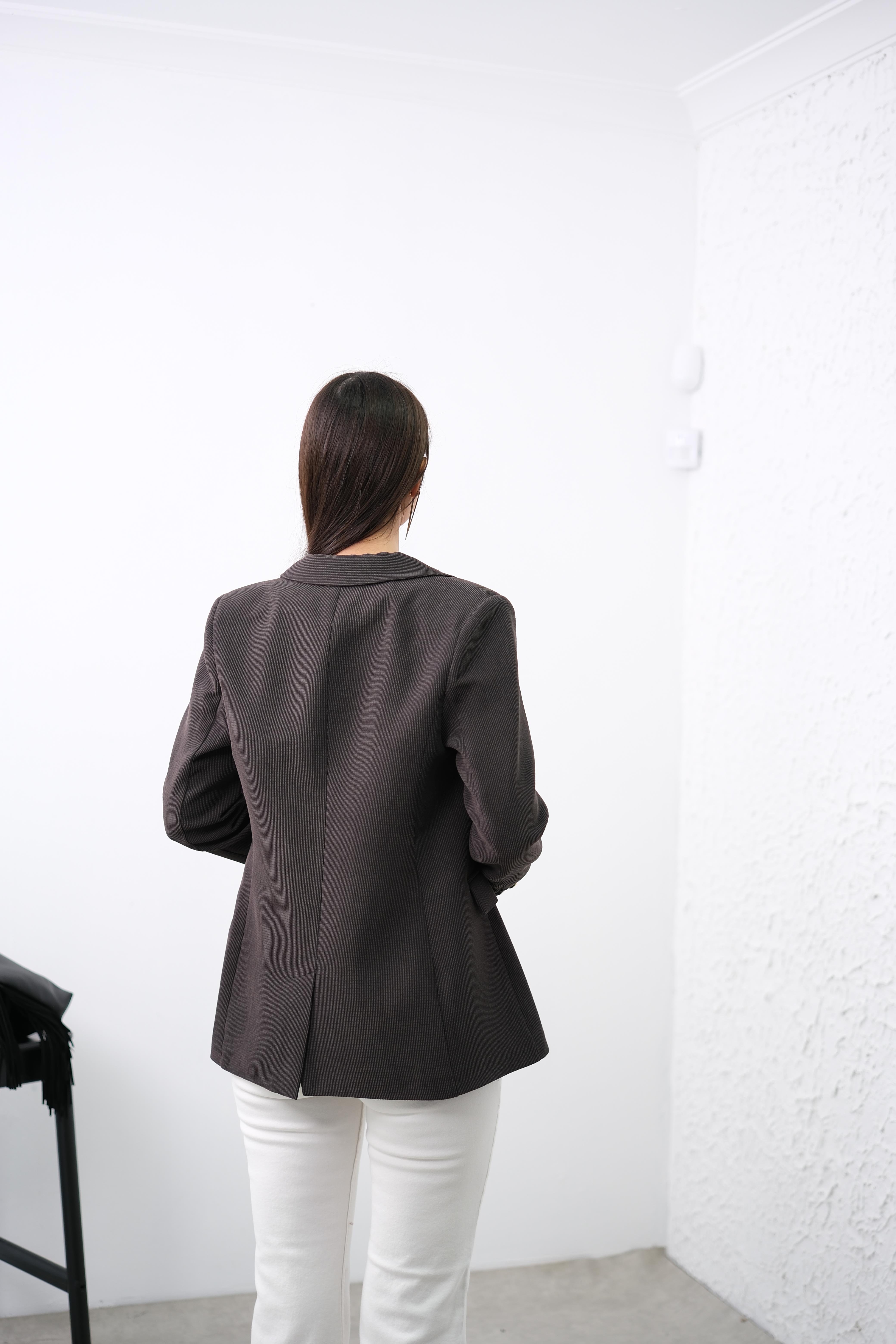 TROPE GOLD DÜĞMELİ ANTRASİT BLAZER