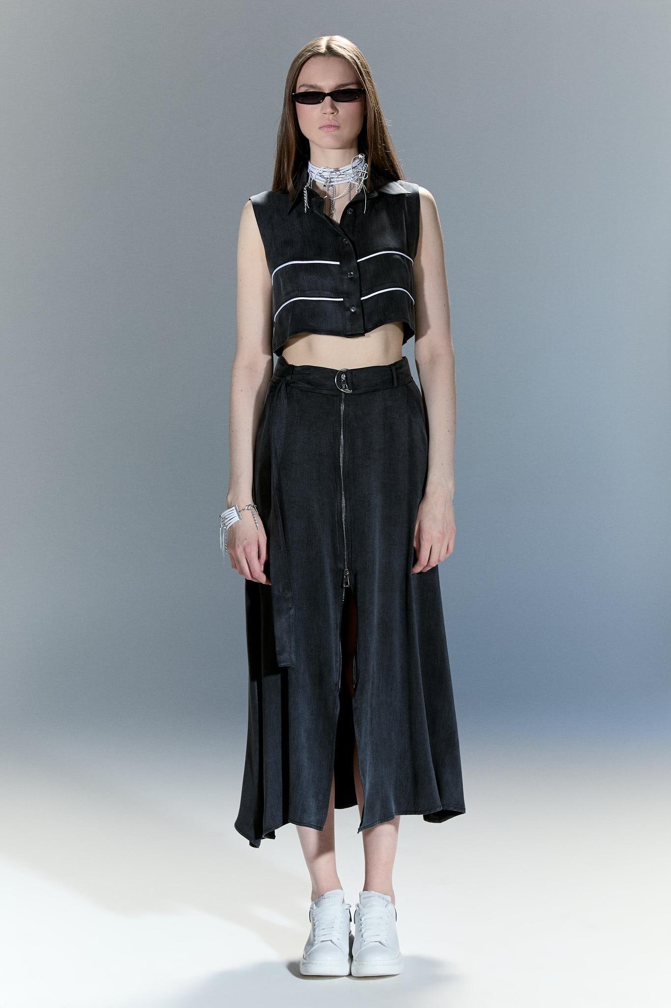 TUNİ ANTRASİT TASARIM BLUZ