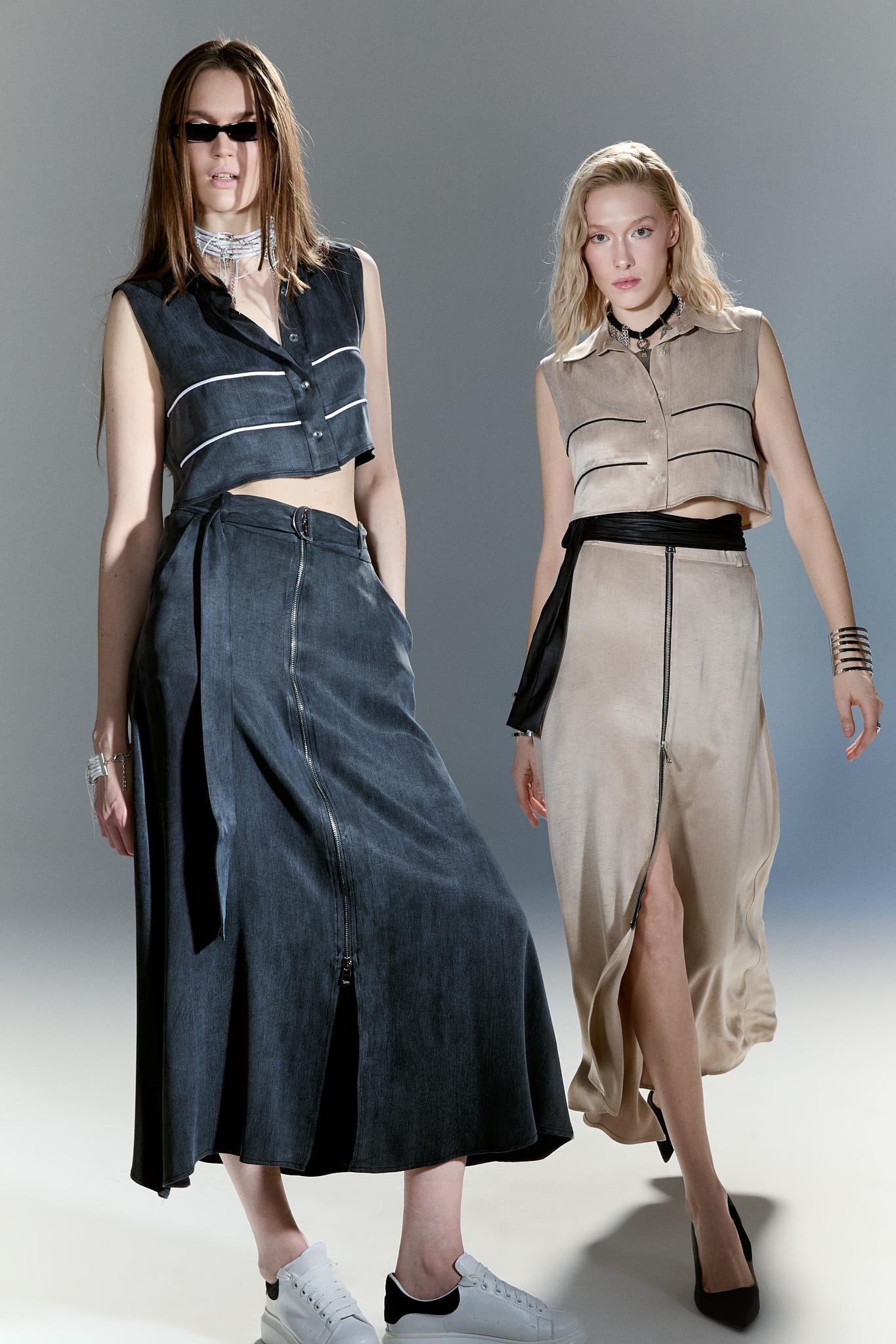 TUNİ ANTRASİT TASARIM BLUZ