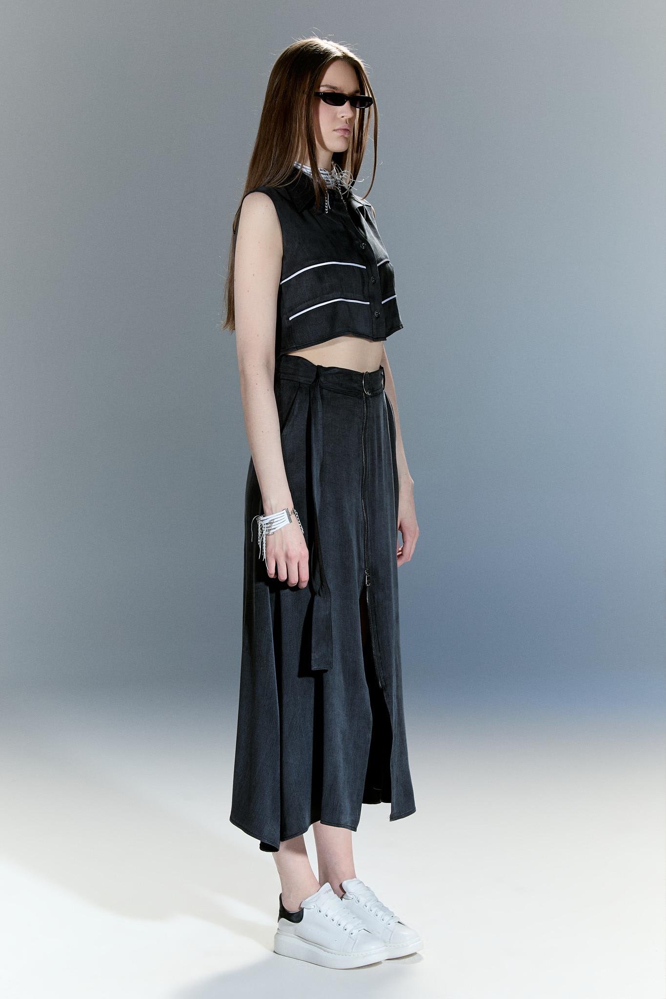 TUNİ FERMUARLI ANTRASİT ETEK