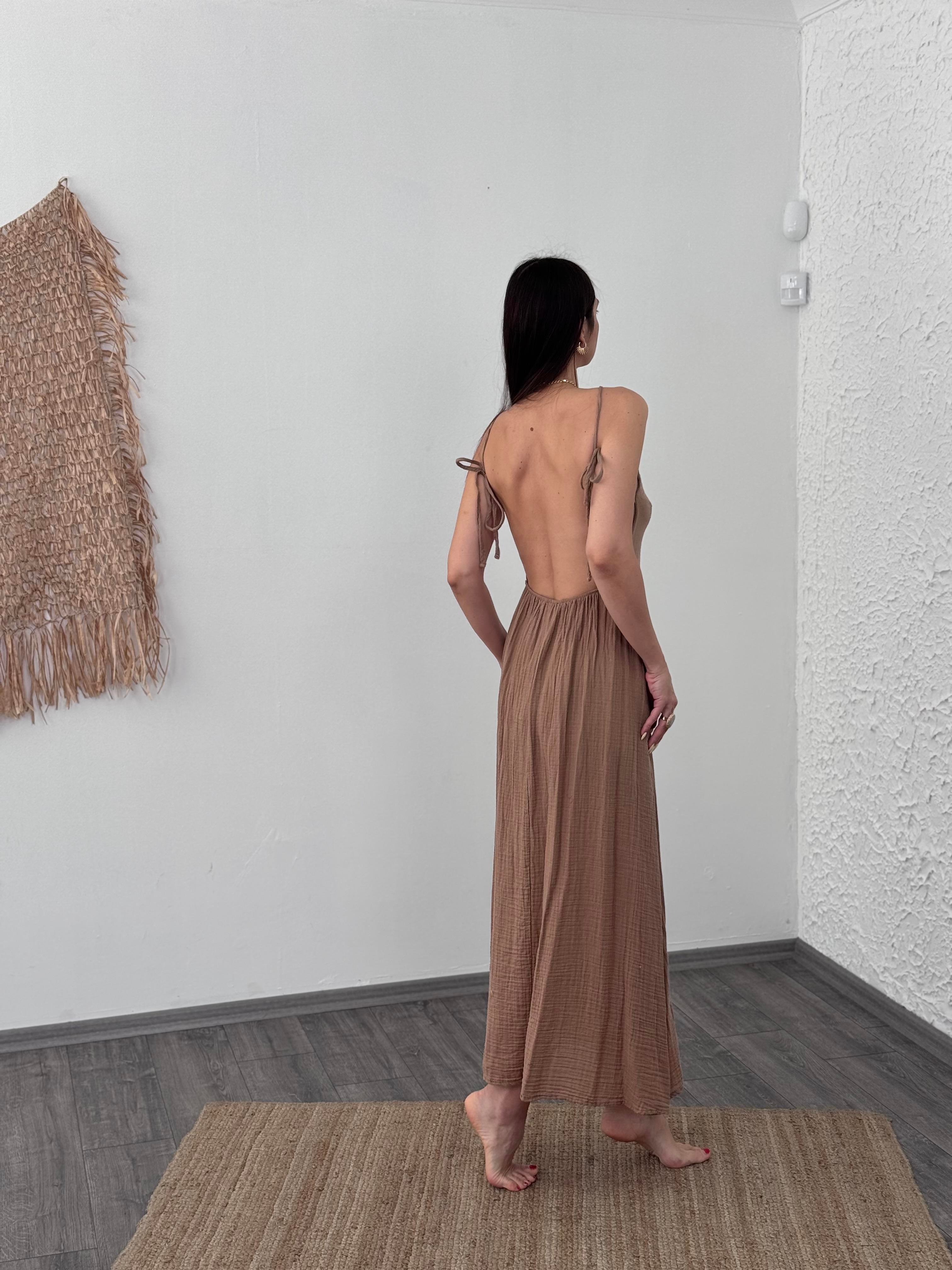 VERA OMUZ BAĞLAMALI BİSKÜVİ ELBİSE