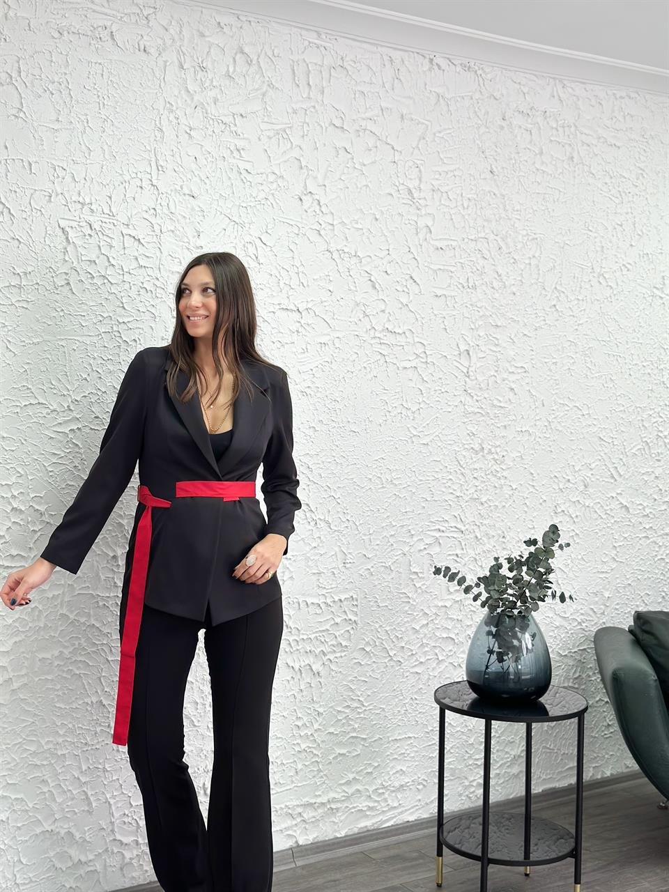 VESPA KIRMIZI DETAYLI BLAZER