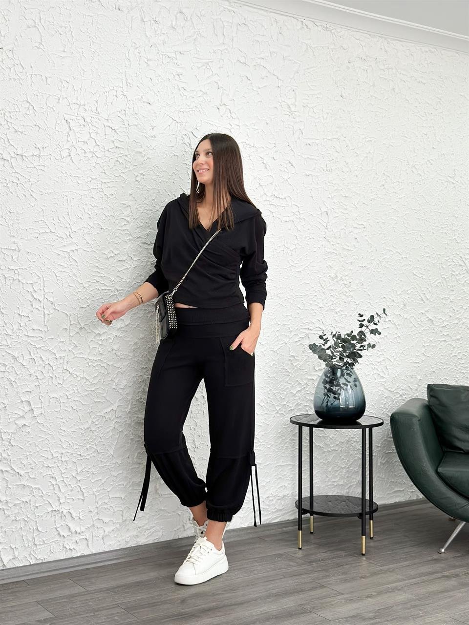 VİNA JOGGER TRİKO SİYAH PANTOLON