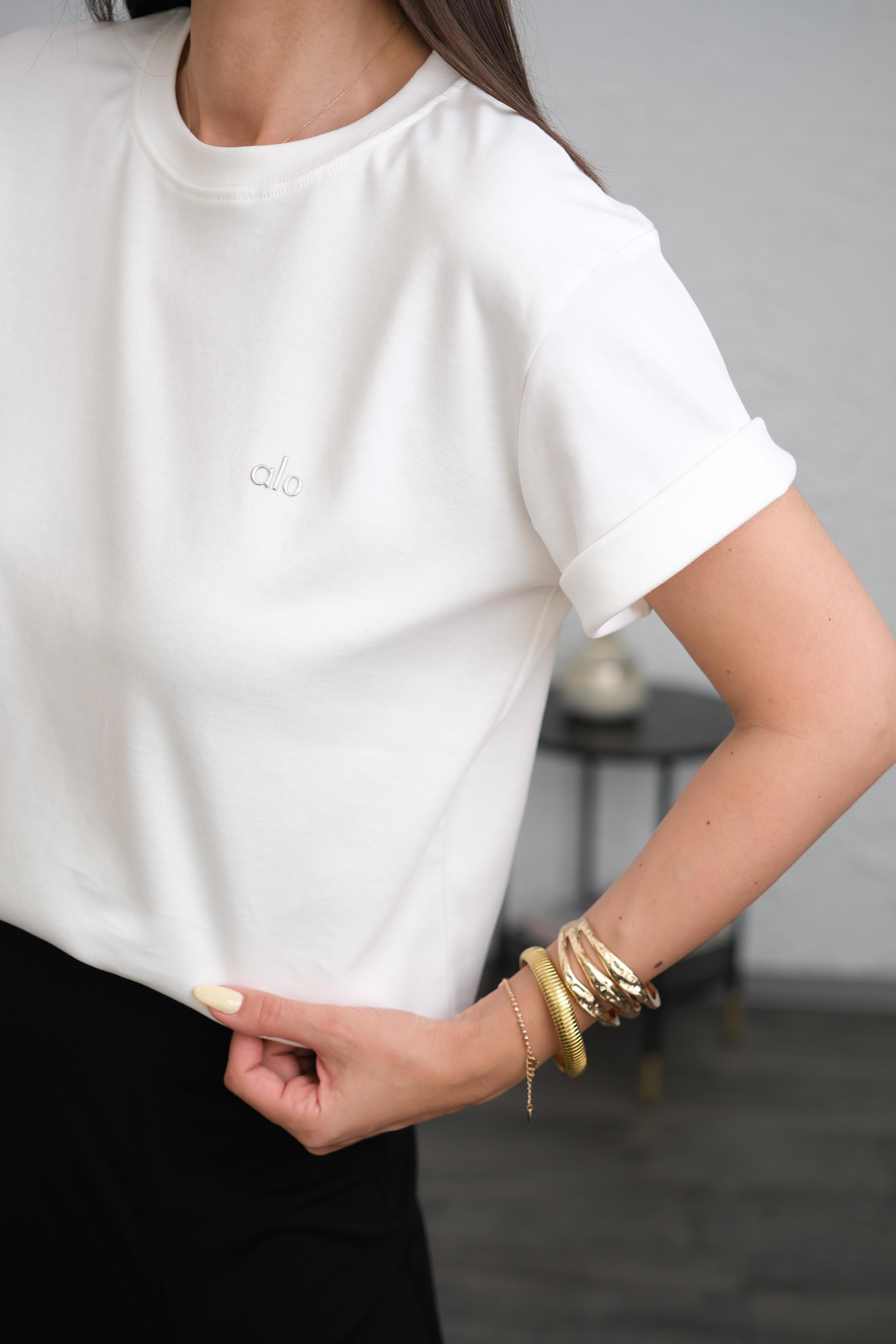 ZARO BASKI DETAYLI BEYAZ TSHIRT