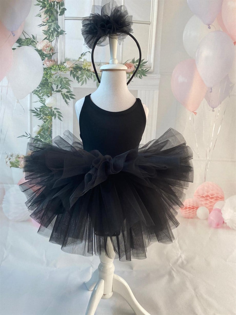 BLACK BASIC SUMMER TUTU DRESS
