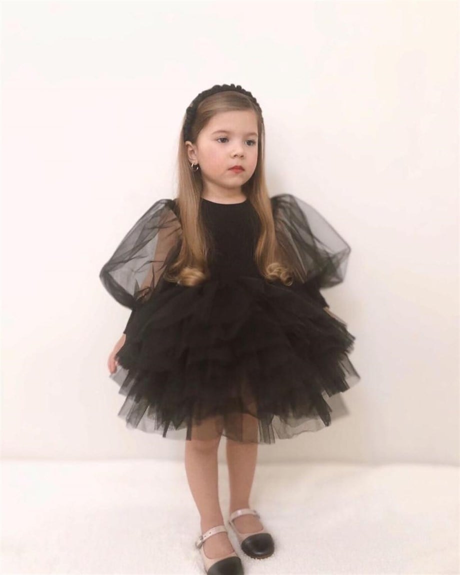 BLACK BOHO TUTU DRESS