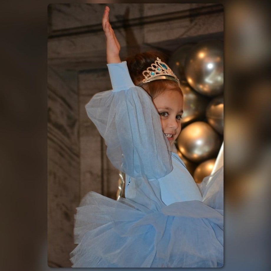 Blue Boho Winter Tutu Dress