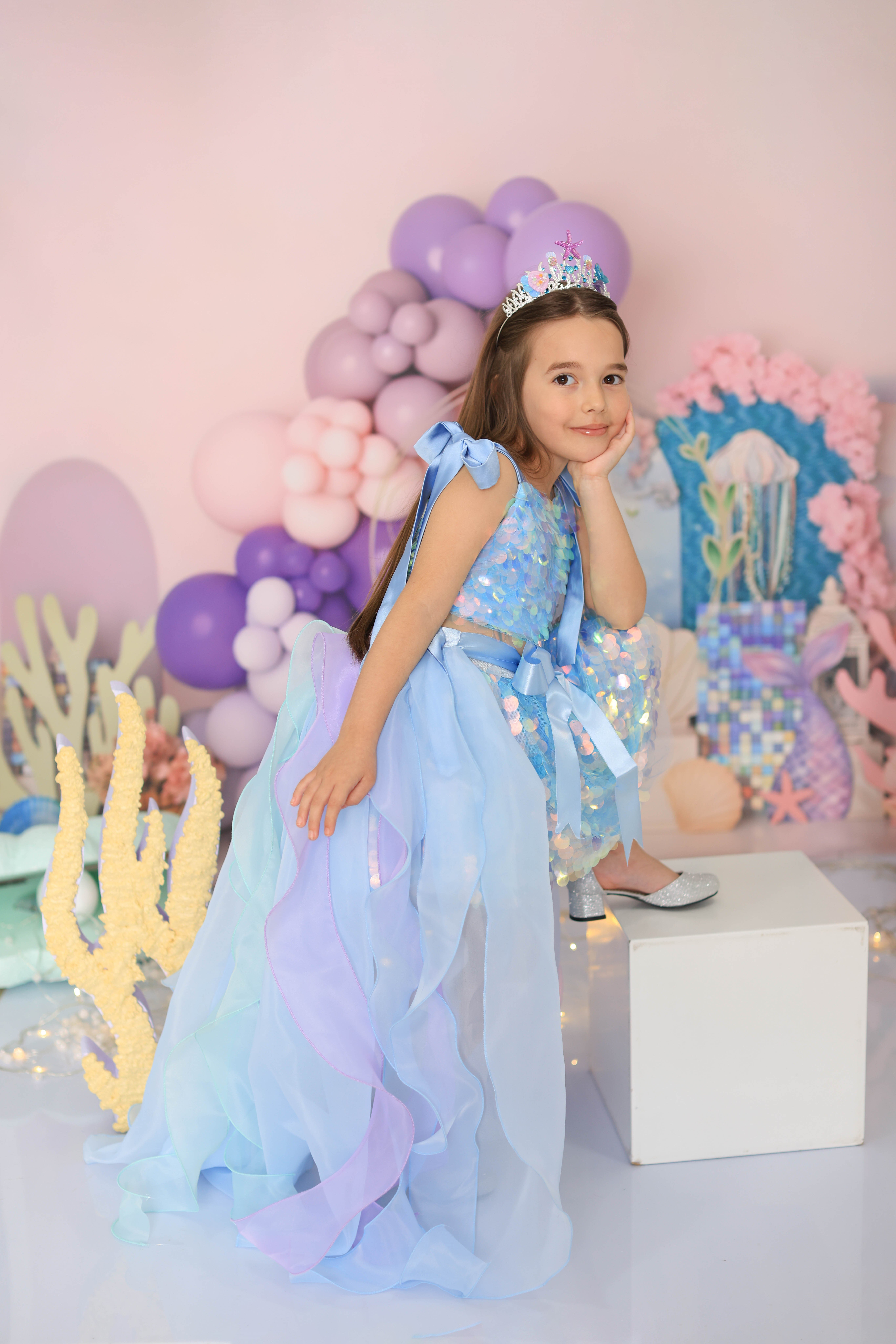 BLUE SIRENE SUMMER OUTFIT (TAÇ HARİÇ TAM SET)